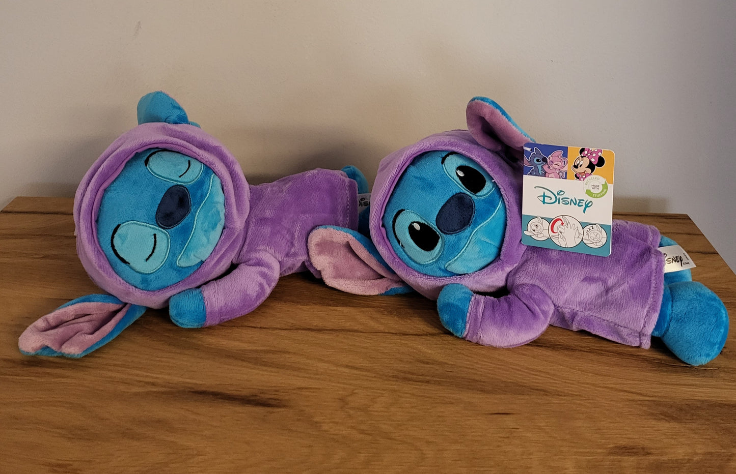 Disney Doppelseitiger Plüsch Spielzeug im Strampler wendbar Stitch / Aristicats / Angel / Minnie Maus schlafend/ wach NEU