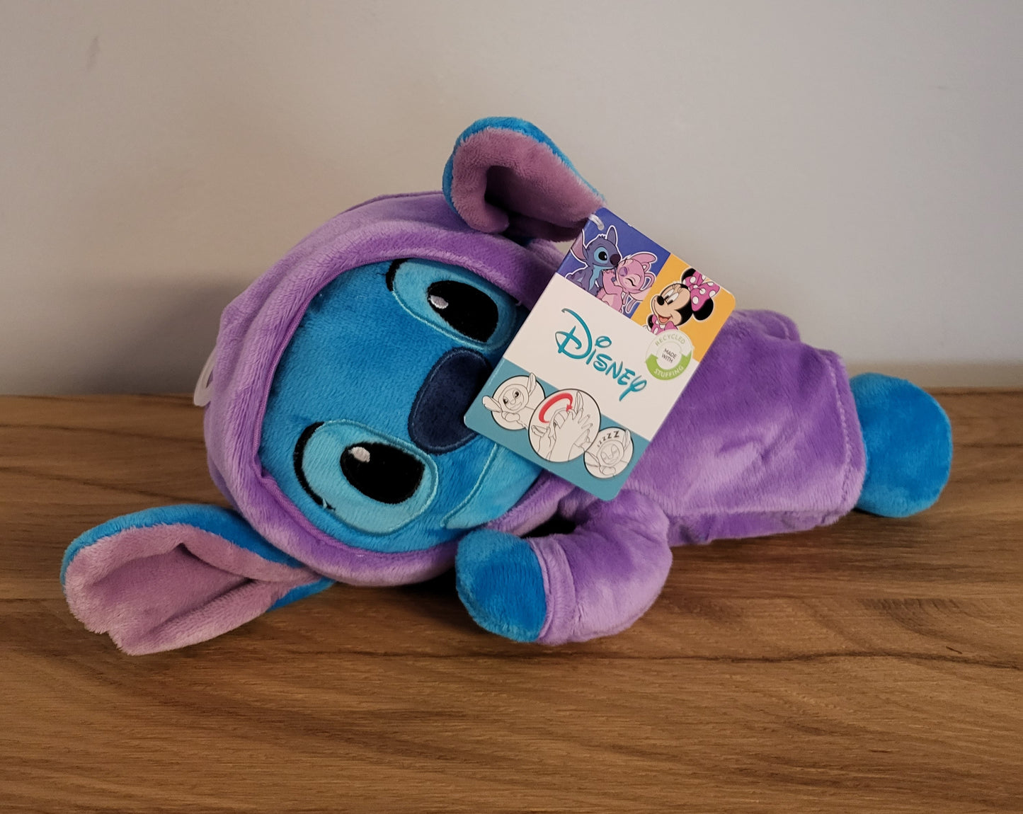 Disney Doppelseitiger Plüsch Spielzeug im Strampler wendbar Stitch / Aristicats / Angel / Minnie Maus schlafend/ wach NEU