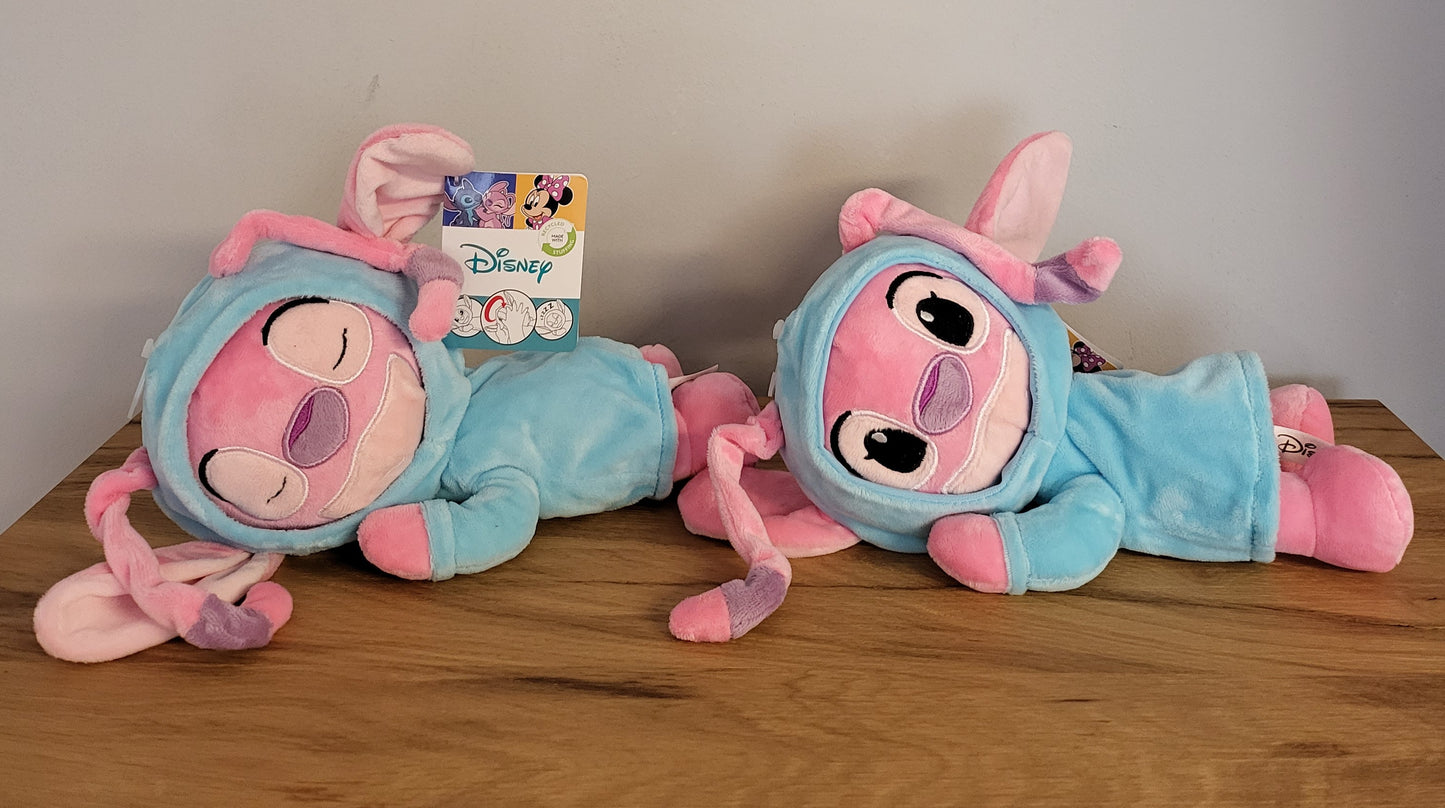 Disney Doppelseitiger Plüsch Spielzeug im Strampler wendbar Stitch / Aristicats / Angel / Minnie Maus schlafend/ wach NEU