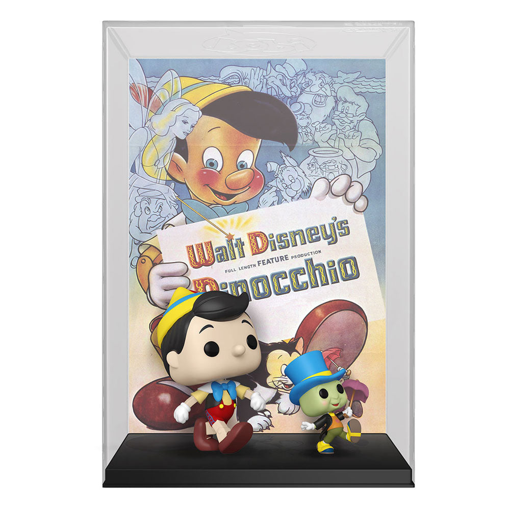 Disney 100 Jahre/ 100th Anniversary Movie Posters Pinocchio Jimyni POP Vinyl Figur HARTCASE#08 NEU
