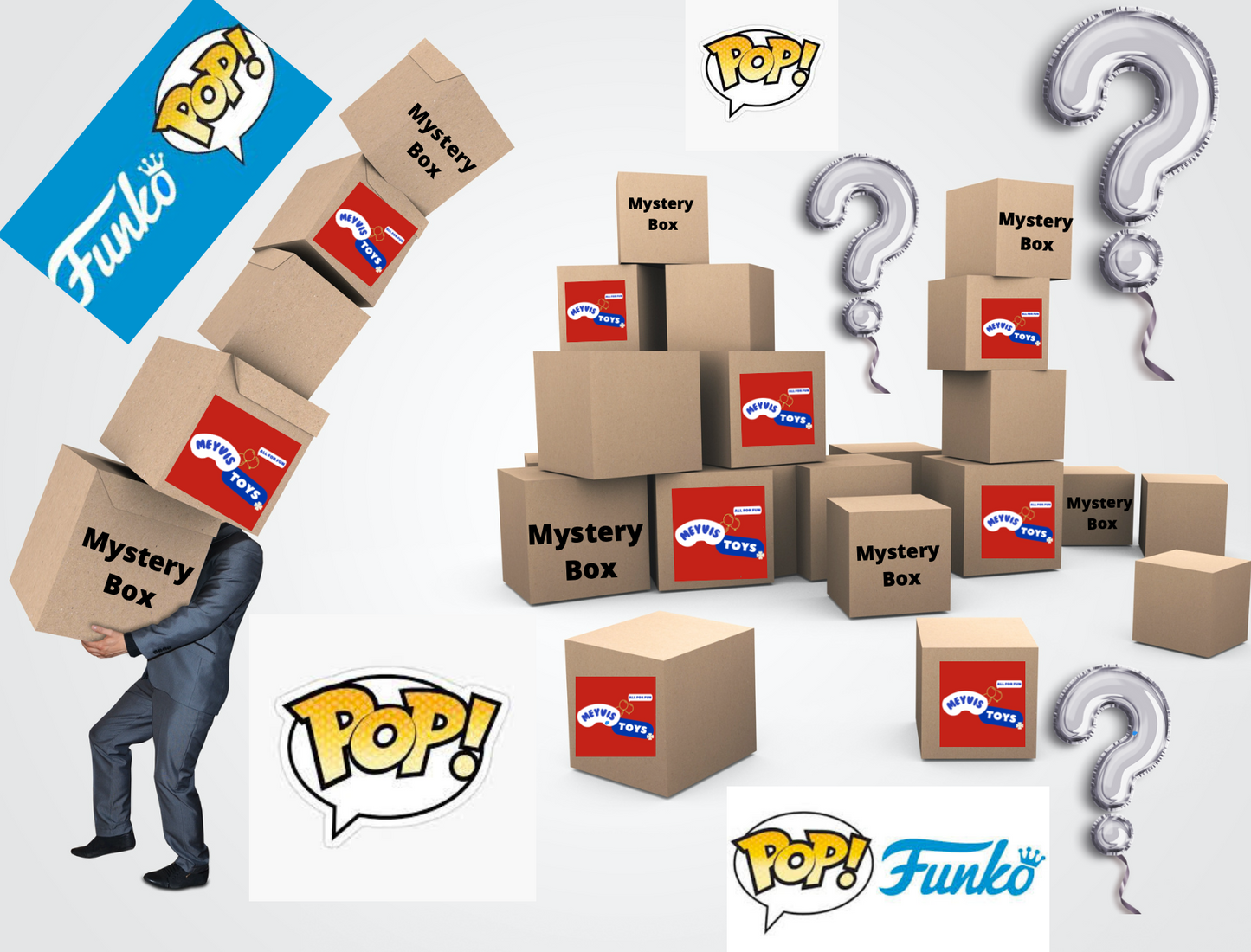 Große Mystery Paket Box POP! Funko Mischpaket Neuware Überraschung Set Geschenk Surprise Mix NEU