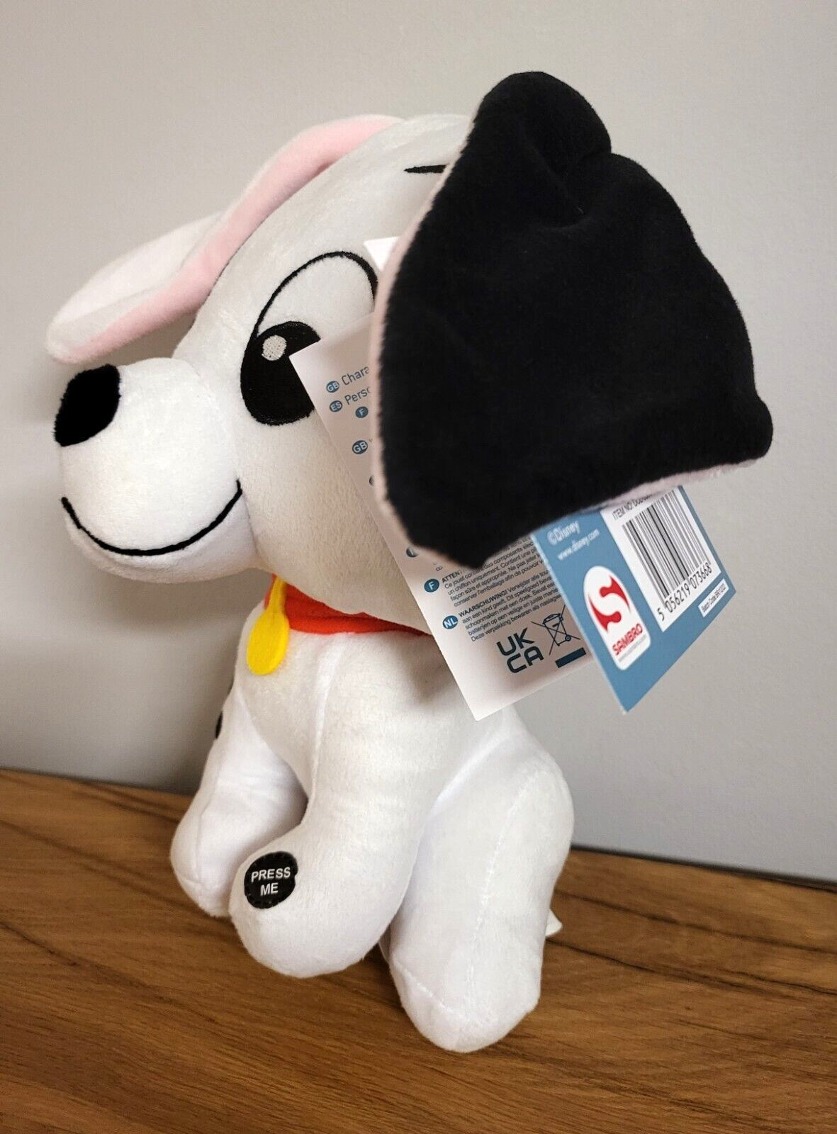 Disney Plüschtier Stofftier 101 Dalmatiner Figur Kuscheltier 28cm mit SOUND/Ton NEU