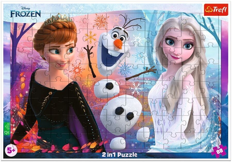 Disney Frozen / Die Eiskönigin Rahmenpuzzle XXL + Malvorlage Trefl 88 Teile ab 5 Jahren