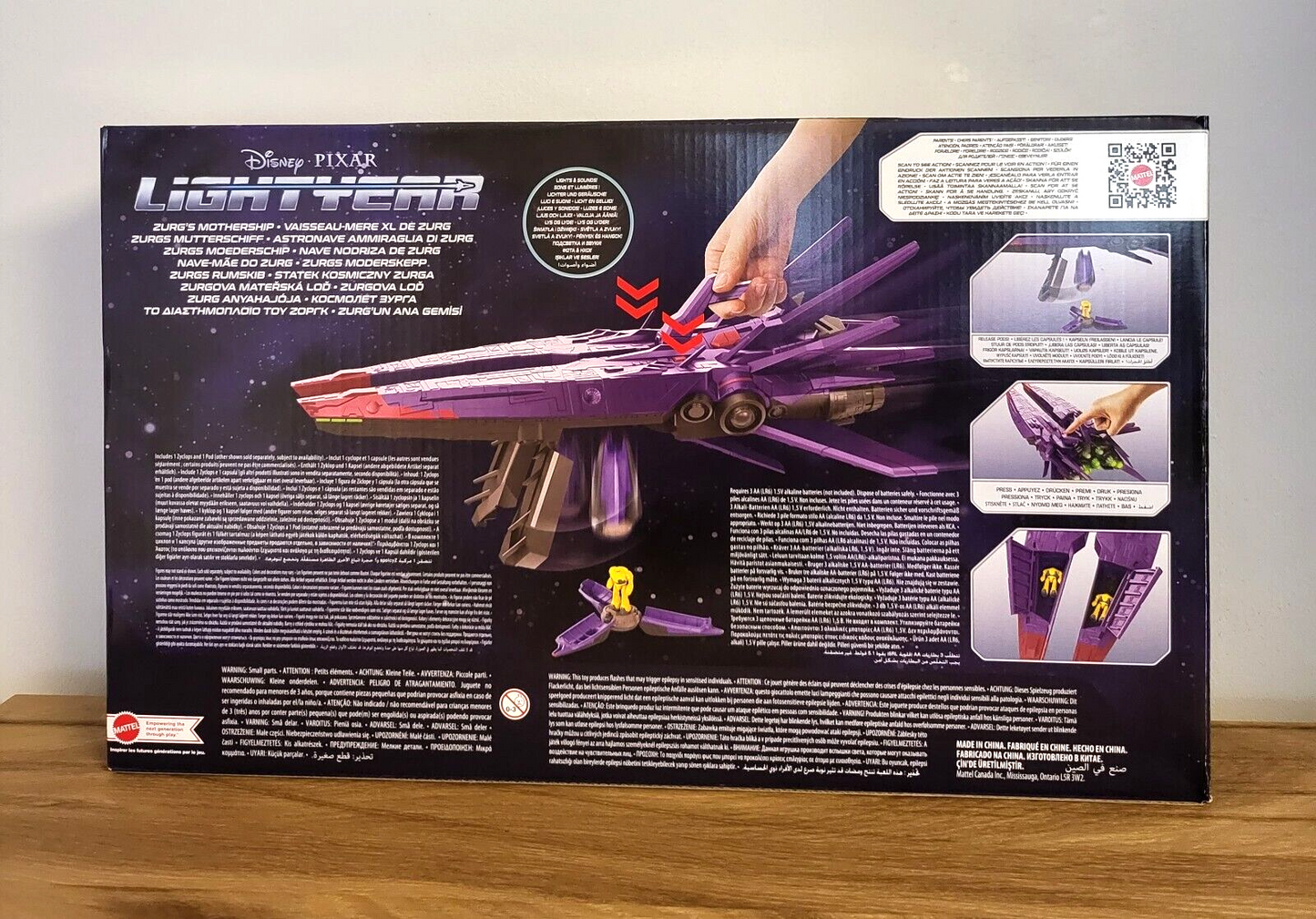 Mattel Disney Roboter Zurg Schiff Lightyear Raumschiff XL Ship Figur Toy Story Licht & Ton 50cm