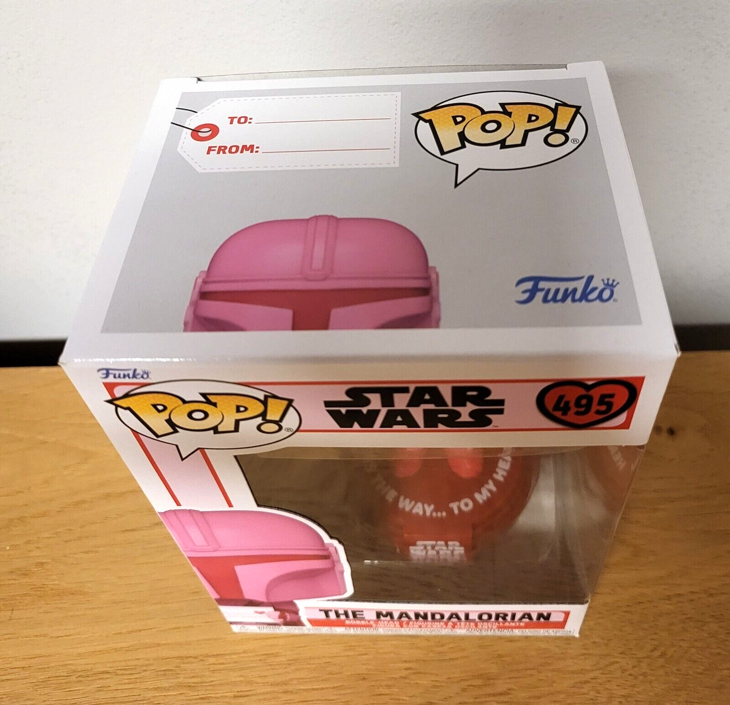 POP! Star Wars Vinyl Figur - Valentines Mandalorian Sonderedition Funko #495 NEU
