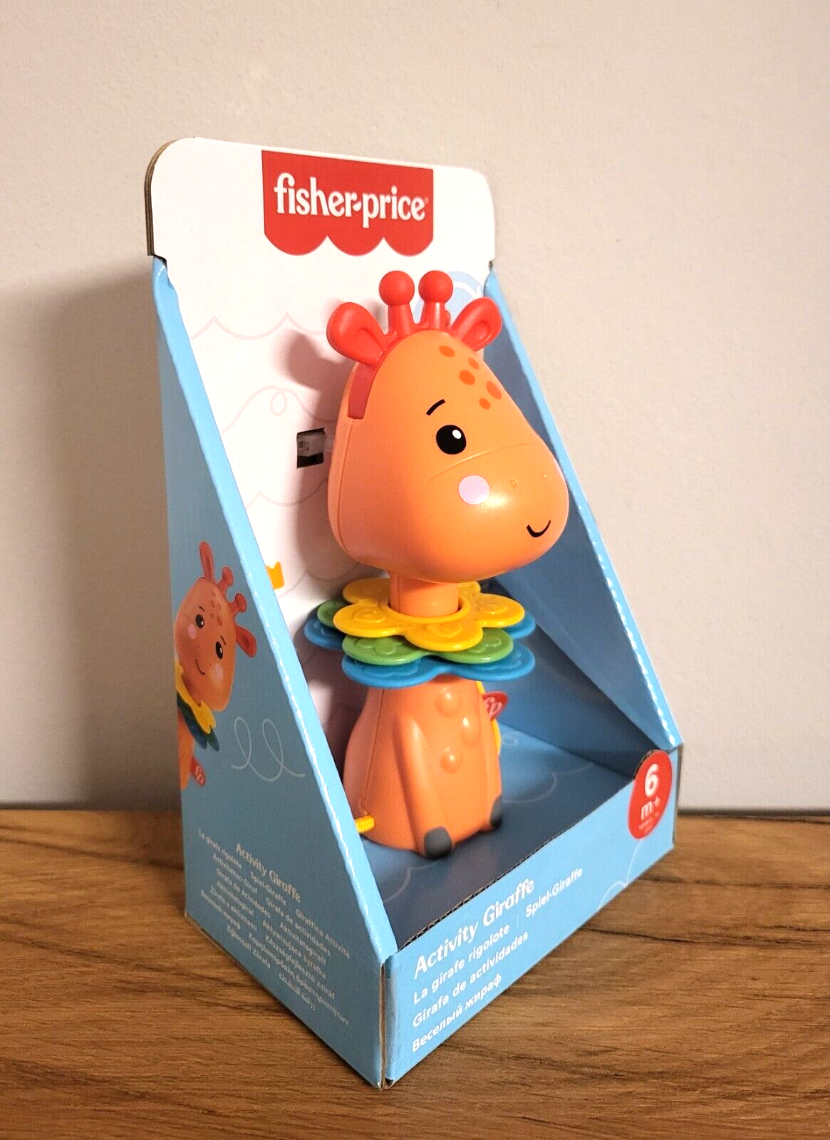 Fisher-Price Baby Aktivitätsspielzeug Giraffe Motorik Lernspiel ab 6 Monate 16cm