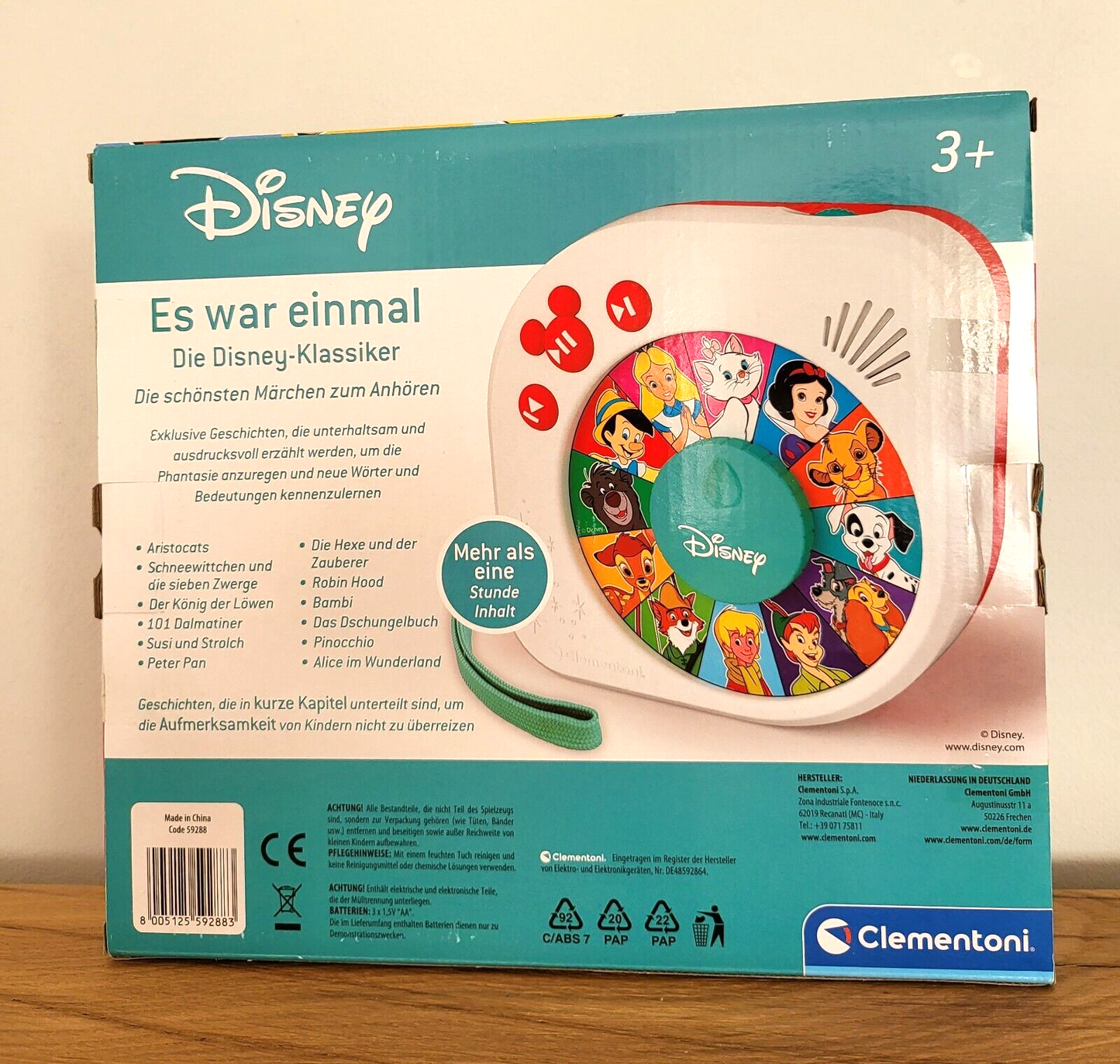 Clementoni Es war einmal - Disney Klassiker Märchenerzähler 12 Geschichten ab 3 Jahre NEU&OVP