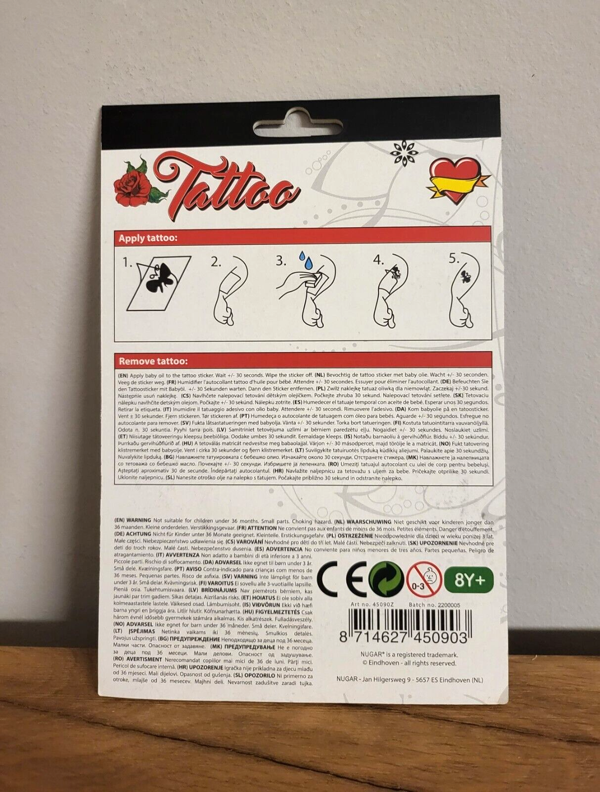 Tattoo Stickerbuch Kinder Spielzeug Sticker 280St. 6fach sortiert ca.12,5x18,5cm