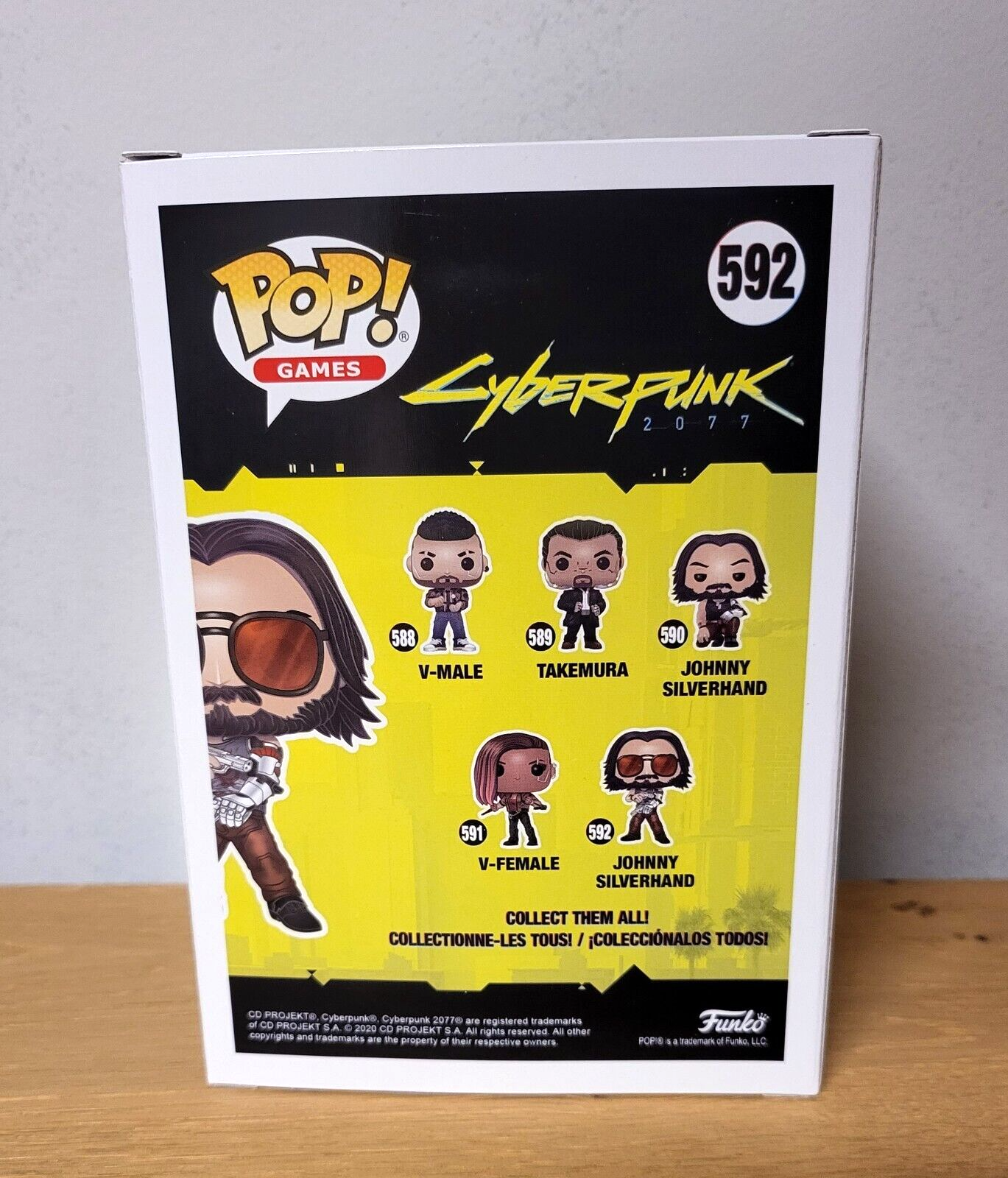 POP Cyberpunk 2077 Johnny Silverhand Games Figur Vinyl Glows in the Dark #592 NEU
