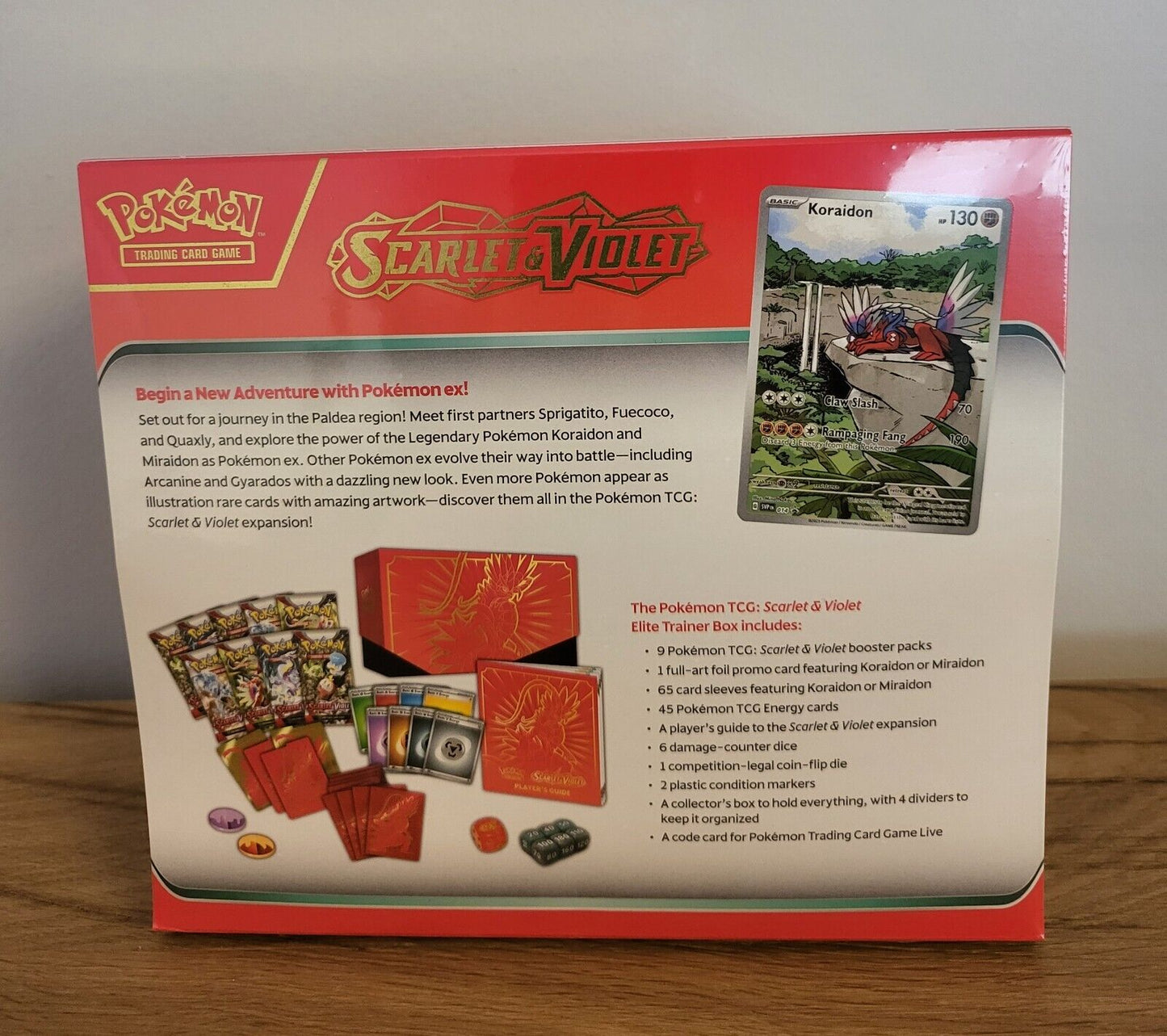 Pokemon Karmesin & Purpur ETB Koraidon Top Trainer Box Booster EN NEU & OVP 2023