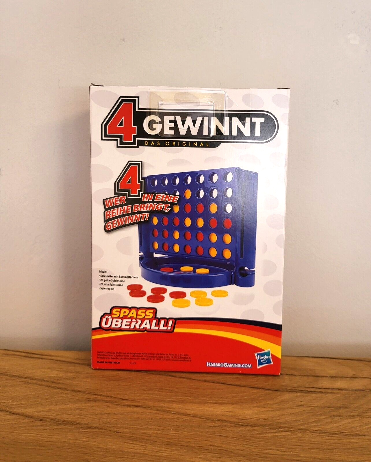 Spiel Hasbro 4 gewinnt Vier in einer Reihe Reisespiel Brettspiel Party 16x23,5cm NEU