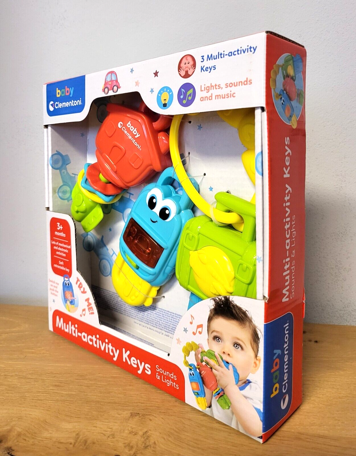 Clementoni Baby Elektronische Schlüssel Lernspielzeug mit Musik ab 3 Monaten NEU