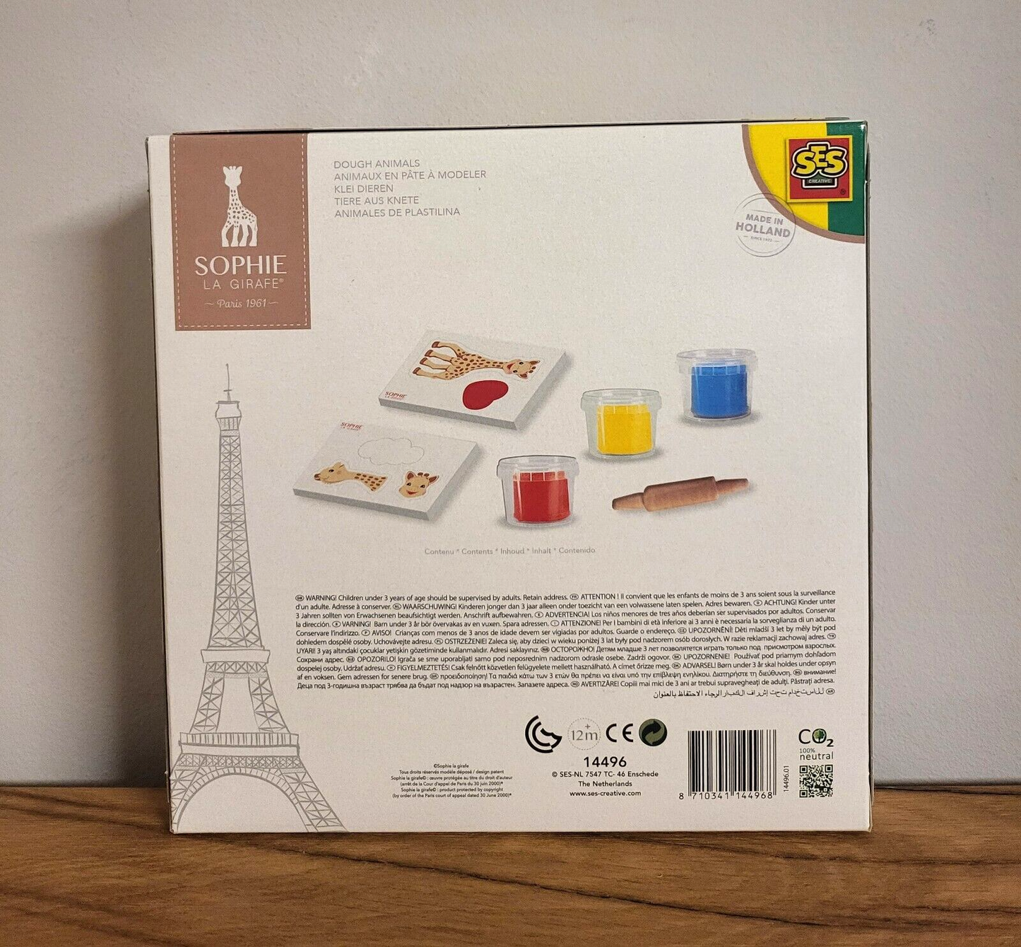 Ses Creative Knete Giraffe Tiere Basteln Spiel Spaß Kinder Baby ab 1 Jahr NEU