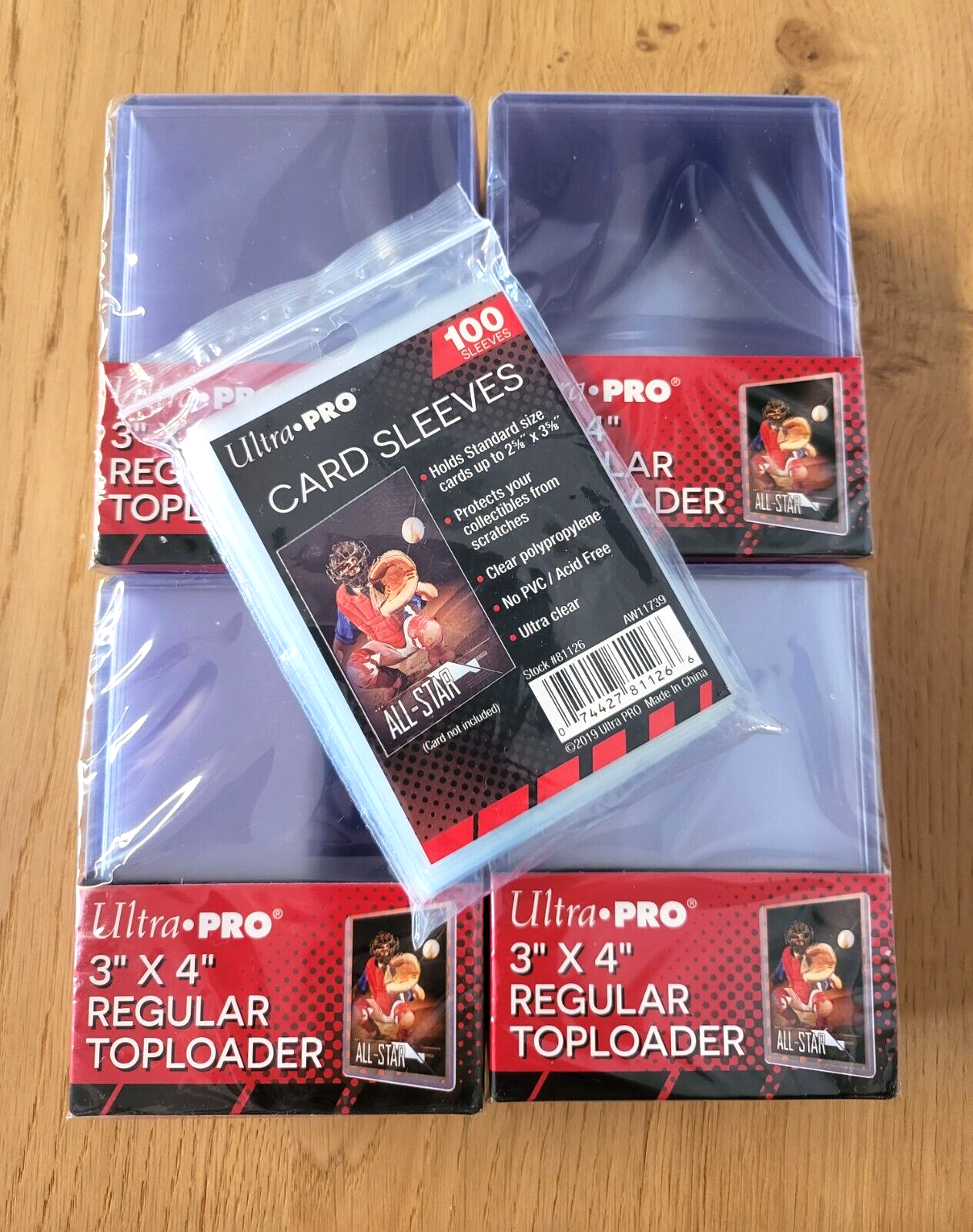 Ultra Pro Toploader 3x4 Kartenhüllen TCG 100 Stück + 100 Sleeves Pokemon,MTG NEU