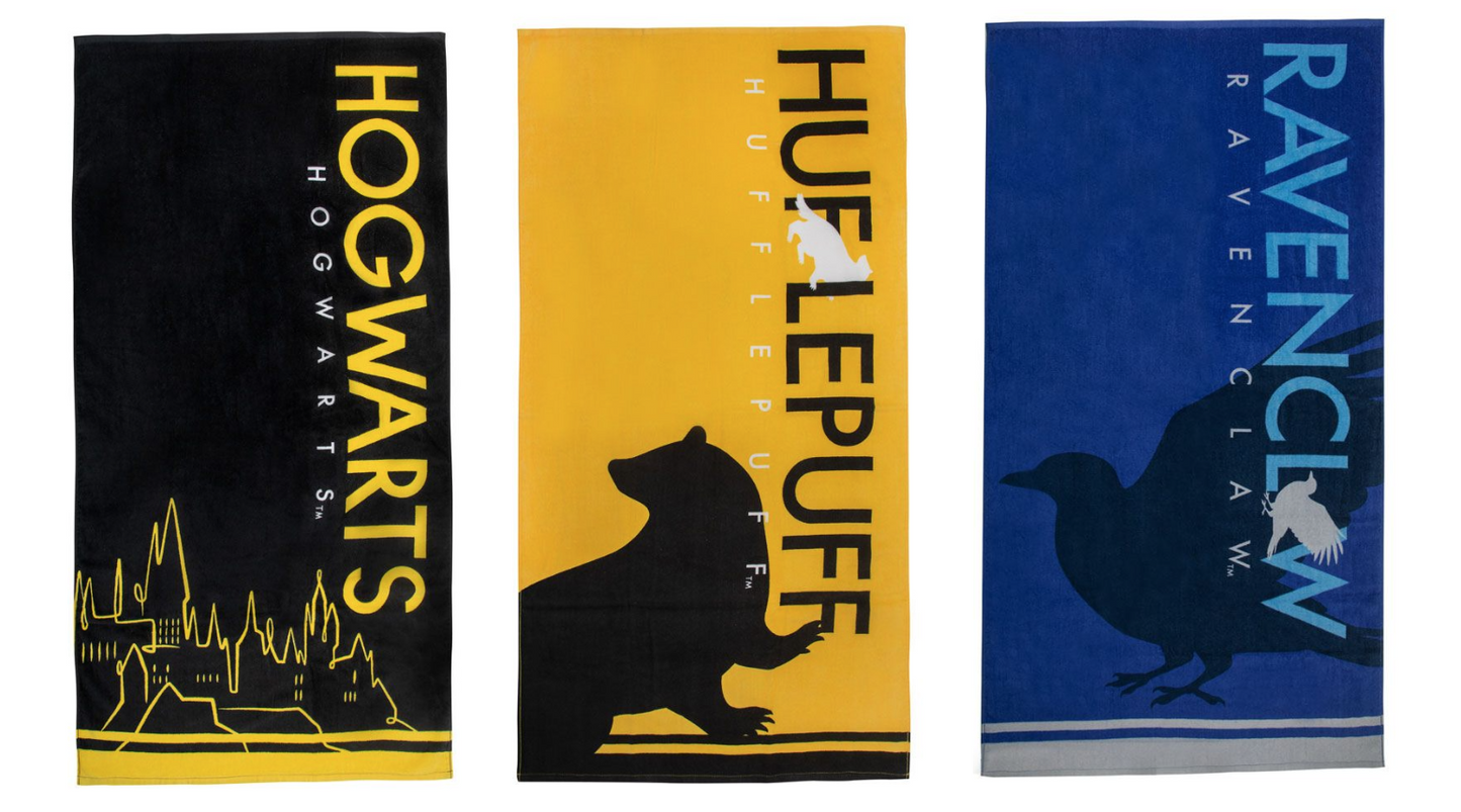 Harry Potter Badetuch Handtuch Hufflepuff/ Hogwarts / Ravenclaw 140x70cm
