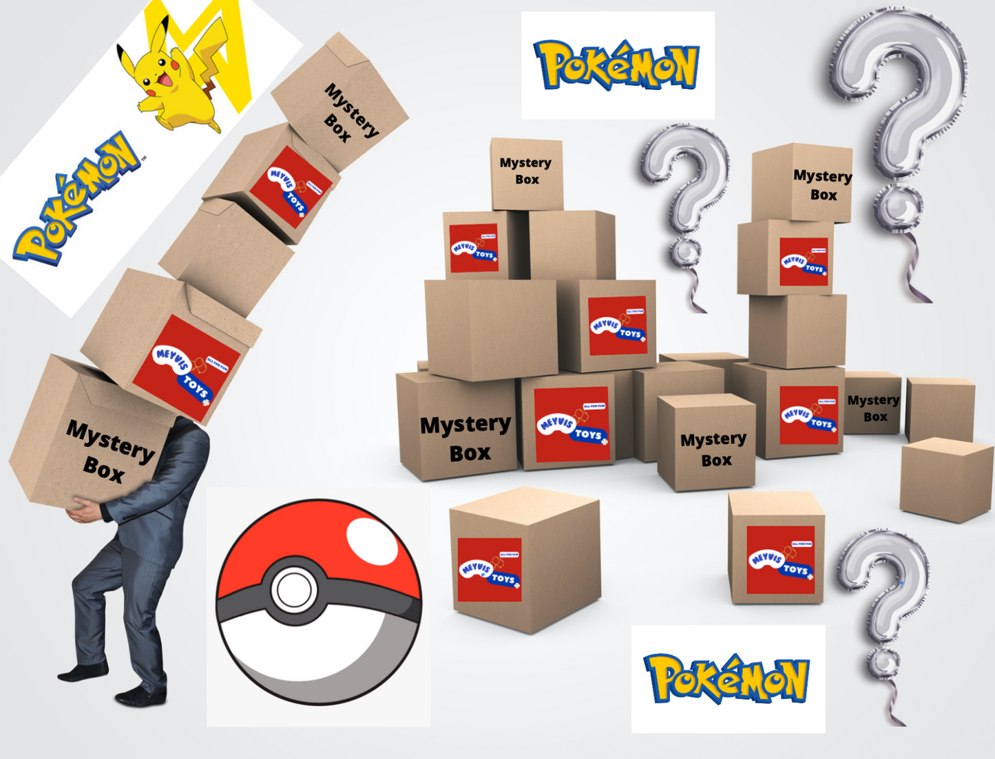 Mystery Paket Box Pokemon TCG Karten Merchandise Neuware Sammeln Überraschung Set Mix NEU