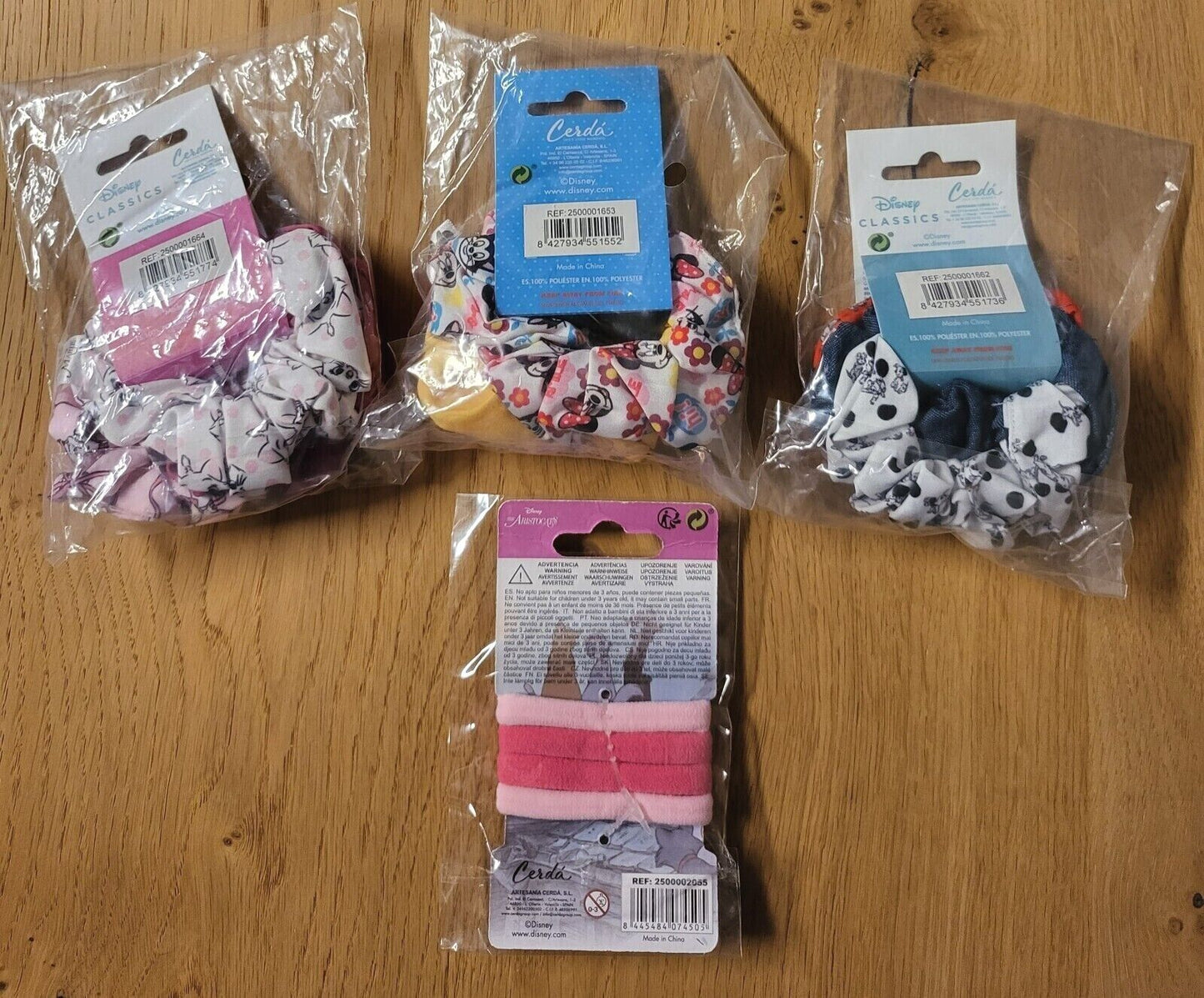Haargummis Minnie Maus / The Aristocats / 101 Dalmatiner / Disney 3er Gummisset / Haargummis / Haarbänder NEU