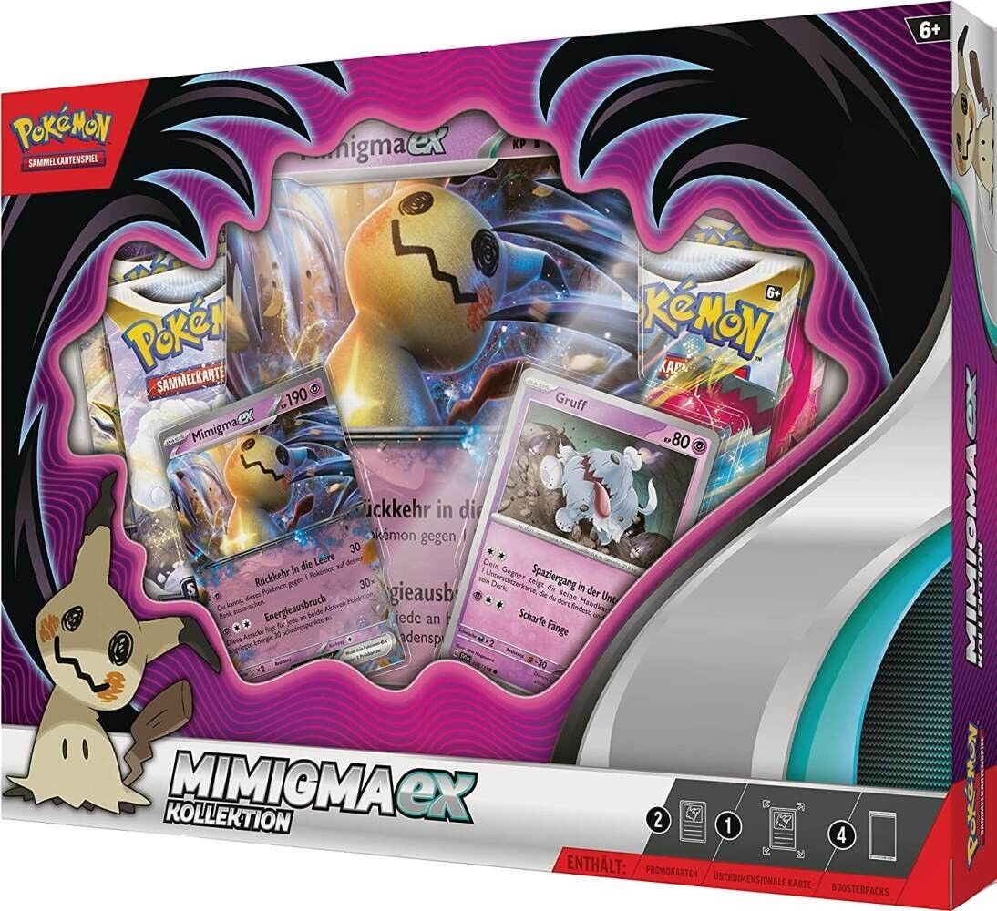 Pokemon Mimigma ex Kollektion Deutsch Boosterpacks Sammelkarten 2023 TCG NEU&OVP