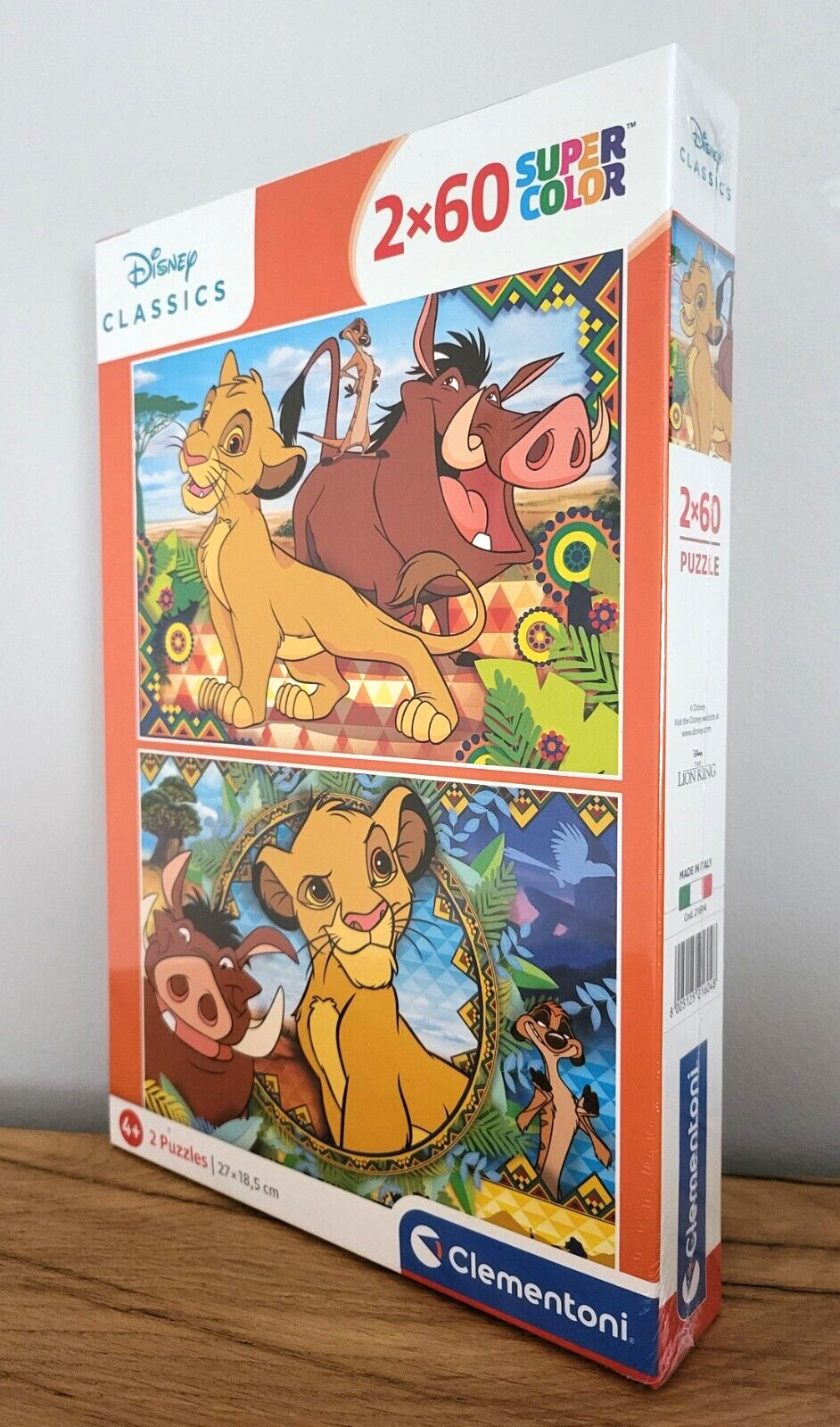 Puzzle Kinder König der Löwen Disney Clementoni Simba Supercolor 2x60 NEU & OVP