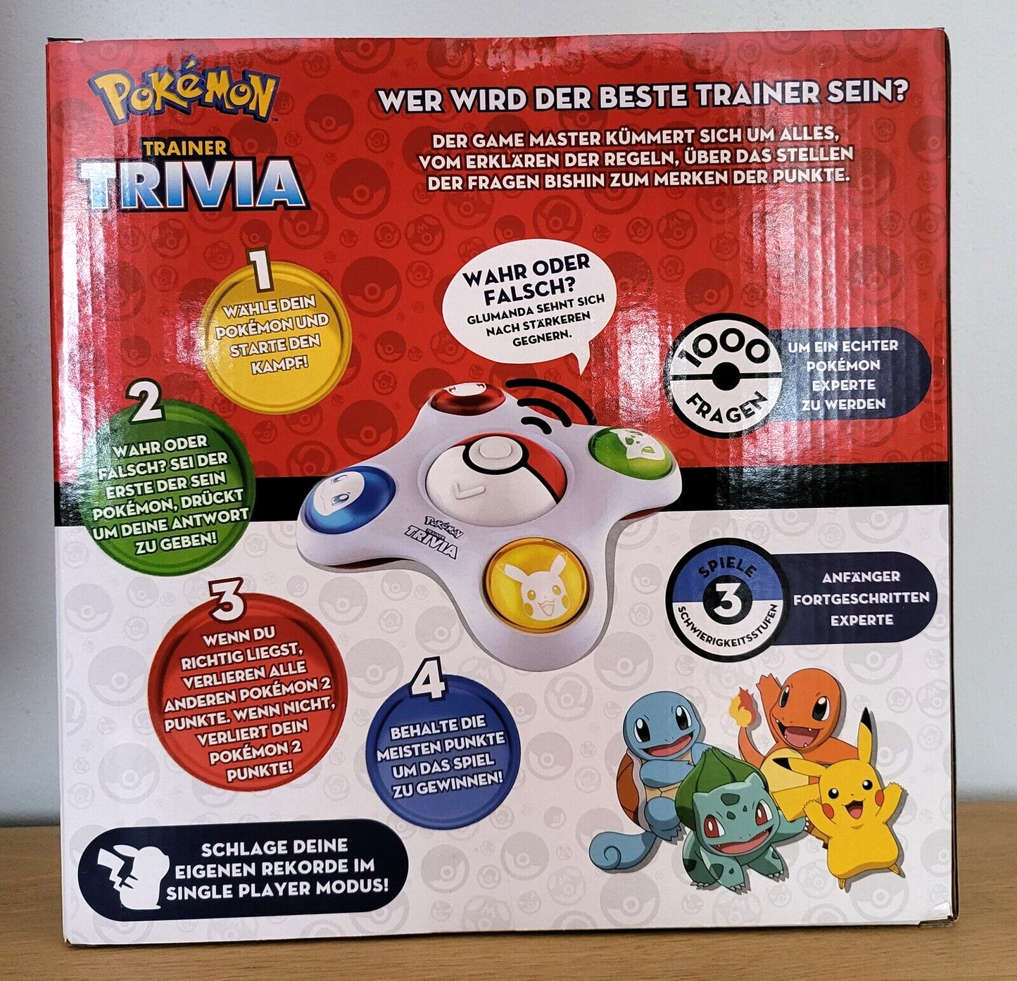 Pokemon Trainer Trivia Wissensspiel 1000 Fragen Spiel Deutsch NEU & OVP