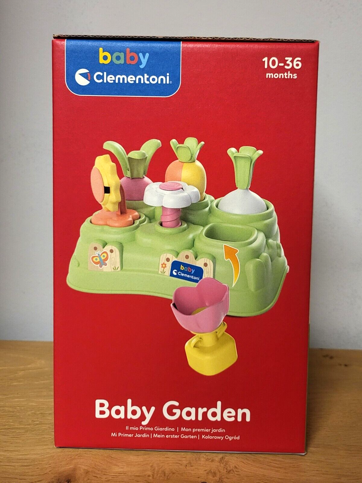 Clementoni Baby Steckspiel Lernspielzeug Motoriktrainer Erster Garten ab 10 Monate NEU