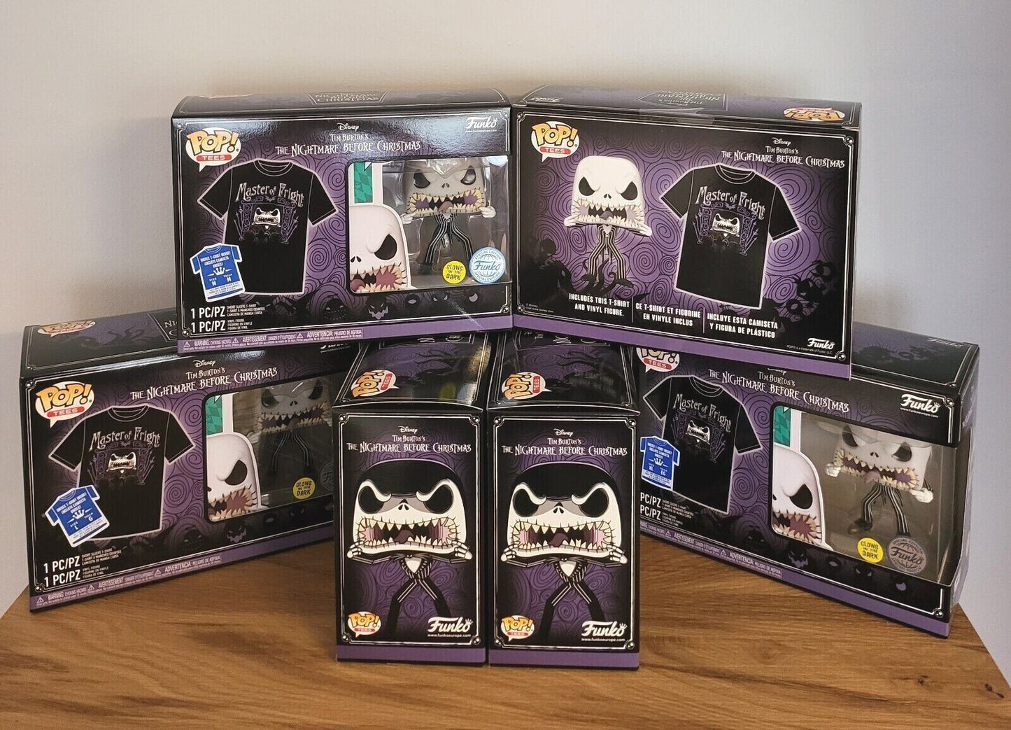 Nightmare Before Christmas POP! Vinyl Figur T-Shirt Set Jack Skellington sortiert NEU & OVP