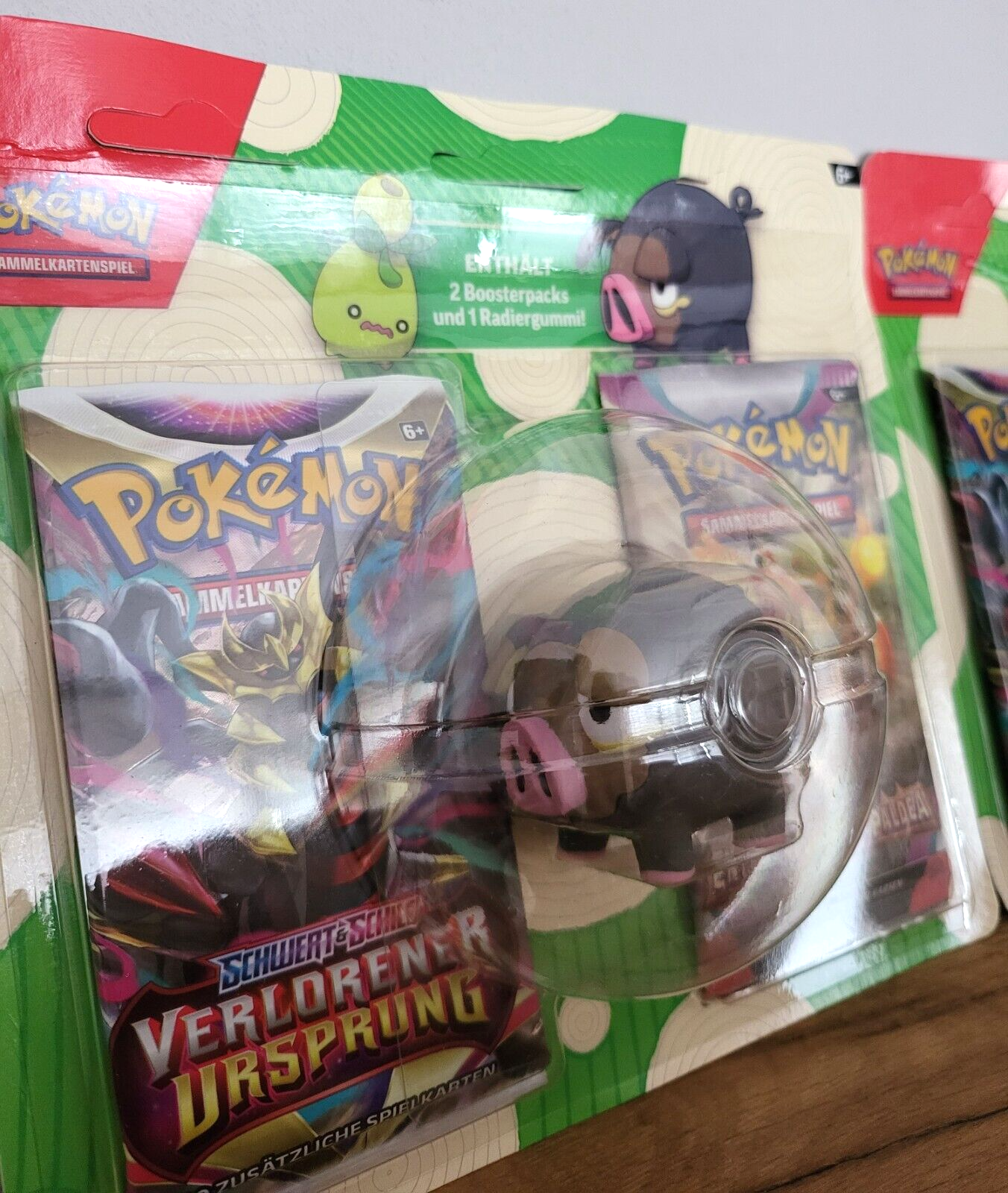 Pokemon Back to School Blister 2 Stück Olini+Ferkuli Radierer Radiergummi Booster DE 2023 NEU