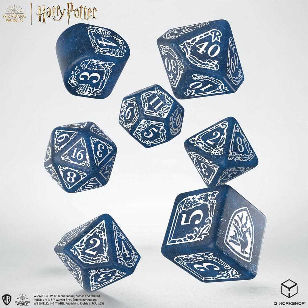 Harry Potter Würfel Set Ravenclaw Blue Modern Dice Set Spielwürfel blau