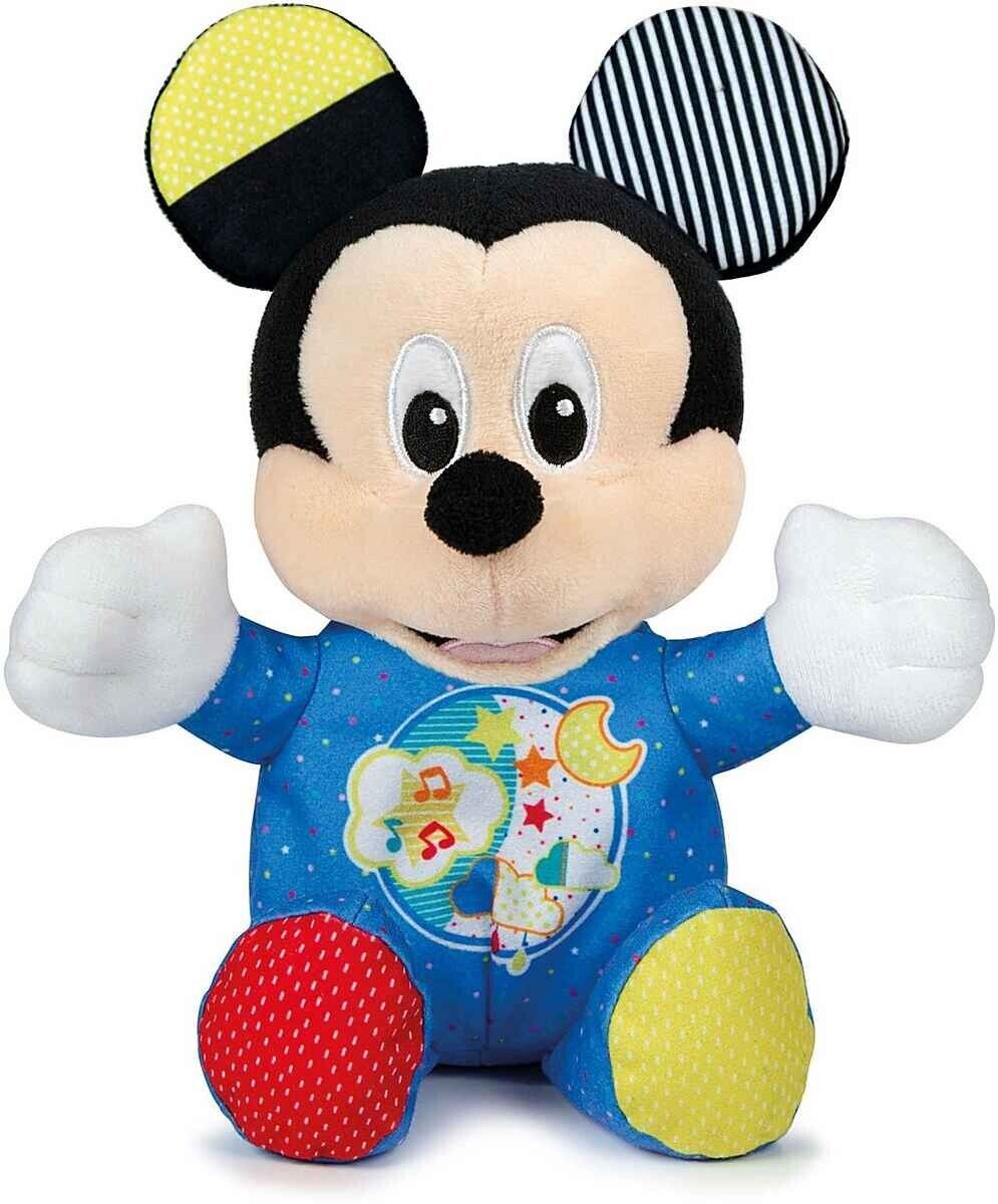 Clementoni Plüschtier Disney Baby Mickey mit Licht und Sound/Musik Stofftier ab 3 Monate NEU