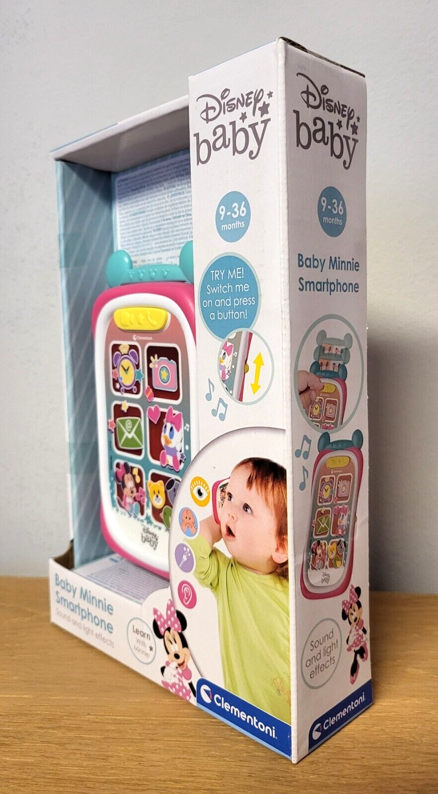 Smartphone Lernspielzeug Clementoni Baby Minnie Motoriktrainer Musik ab 9 Monate NEU