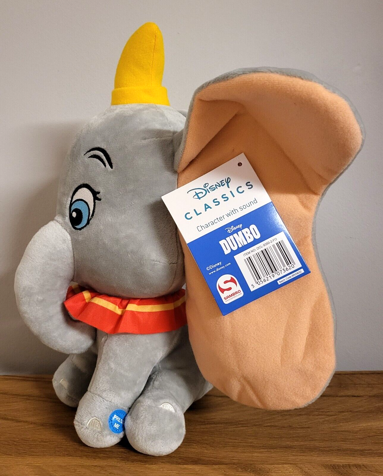 Disney Plüschtier Stofftier Dumbo Figur Kuscheltier Baby 32cm mit SOUND/TON NEU