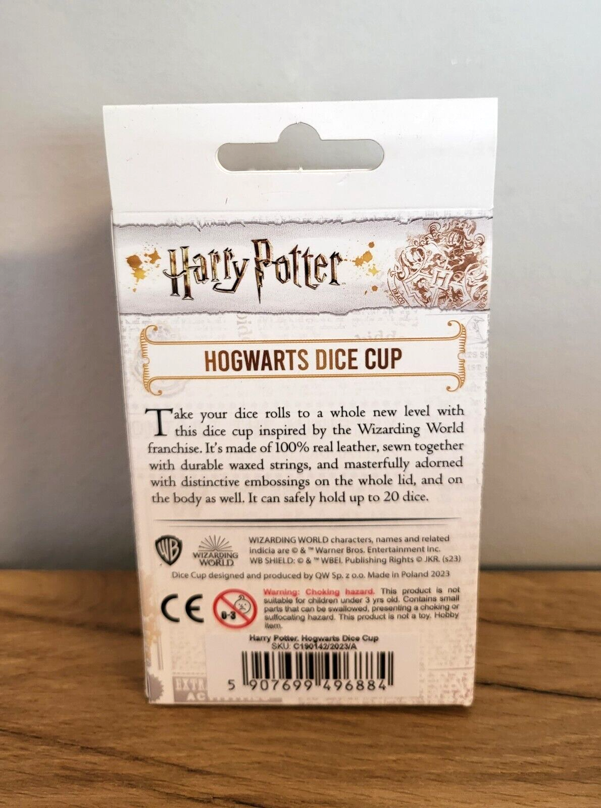 Harry Potter Würfelbecher Hogwarts Leder mit Deckel hochwertig robust