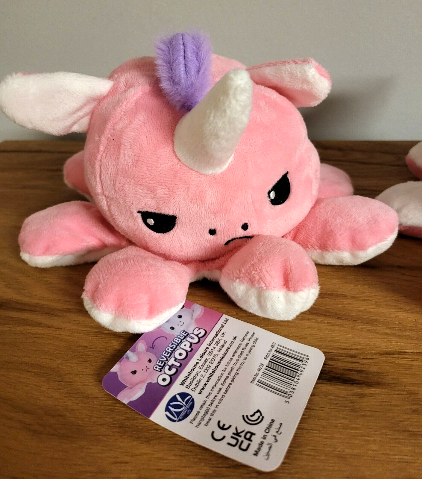 Kuschel/Plüschtier Wendetier Wendbarer Einhorn Oktopus Kinder Spielzeug 20cm NEU