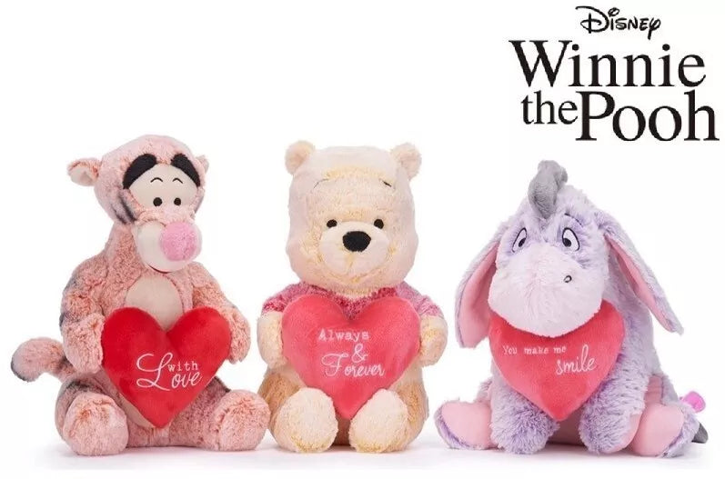 Disney Plüsch Stofftier Kuscheltier Figur Winnie Puuh mit Herz Love Pooh Plüschtier NEU