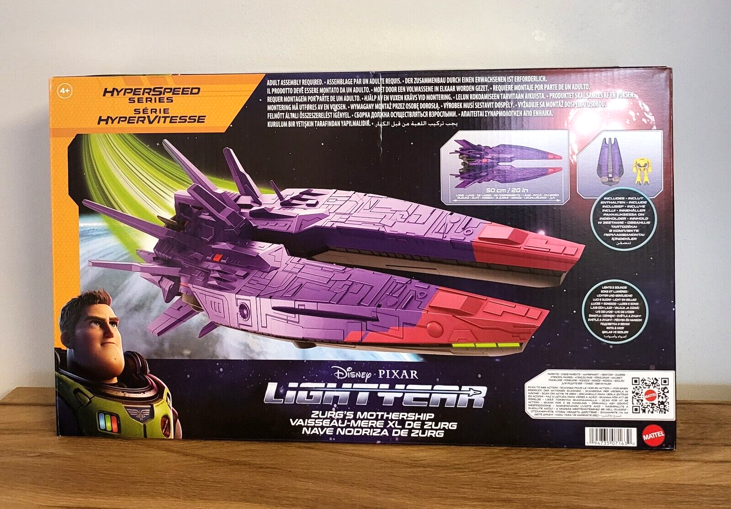 Mattel Disney Roboter Zurg Schiff Lightyear Raumschiff XL Ship Figur Toy Story Licht & Ton 50cm