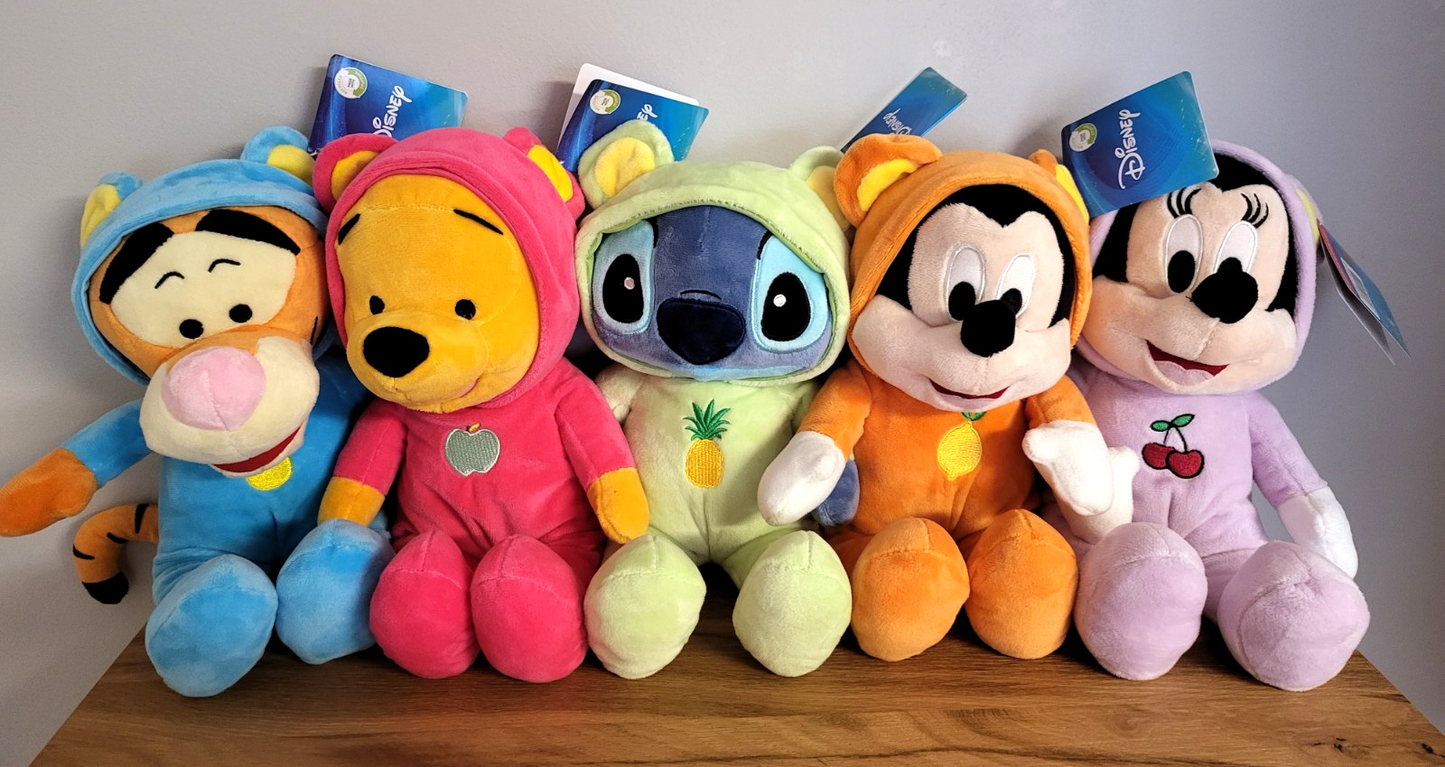 Disney Plüsch Stofftier Kuscheltier Stitch Pyjama Party im Strampler im Schlafanzug NEU