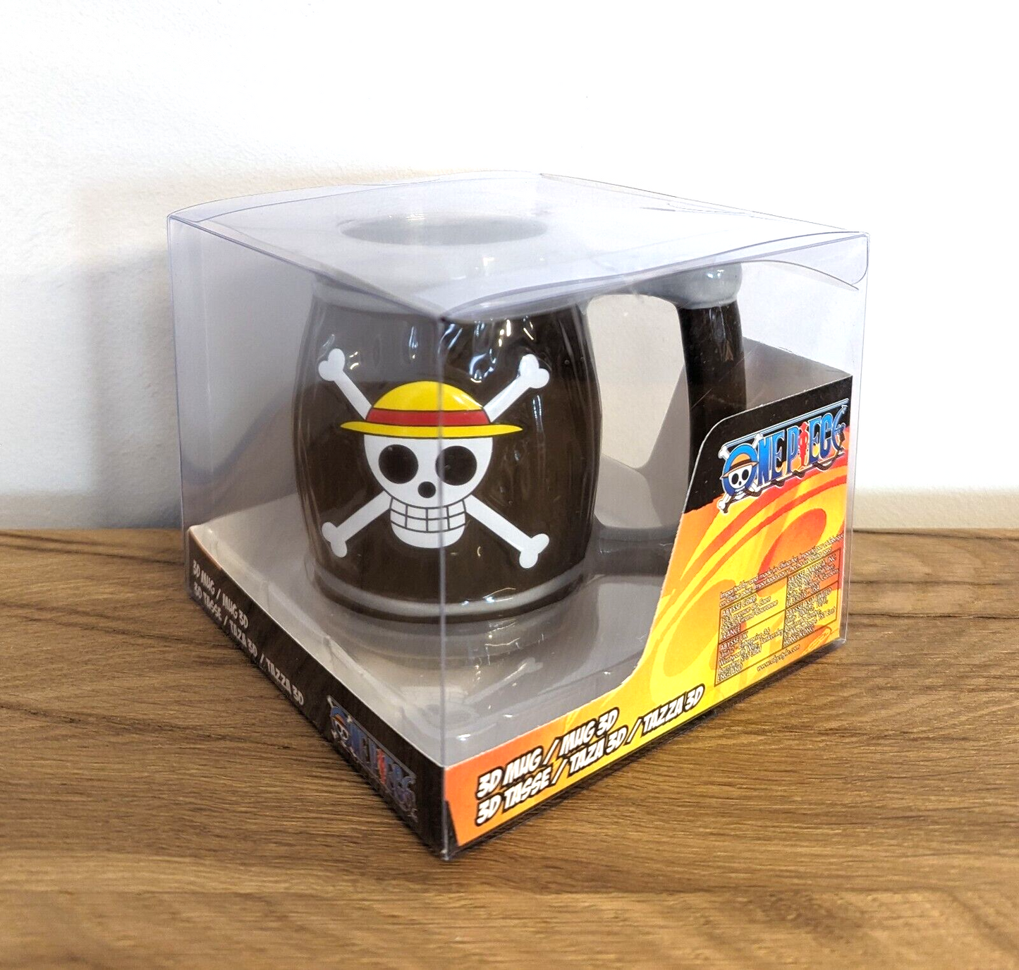 One Piece Tasse 3D Barrel Fass Becher Strohhut Bande Luffy Ruffy Kaffeebecher NEU