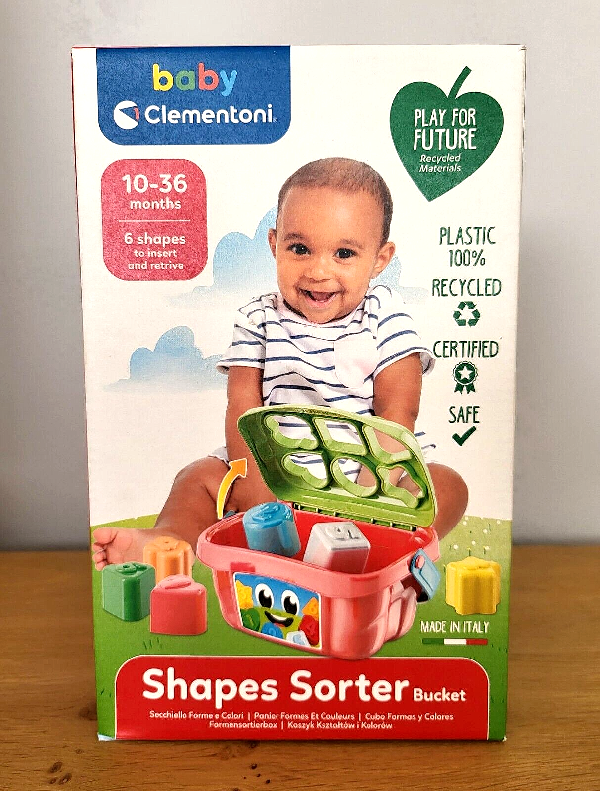Clementoni Baby Formen Sortierbox Steckspiel Lernspielzeug,Farben,Zahlen NEU & OVP