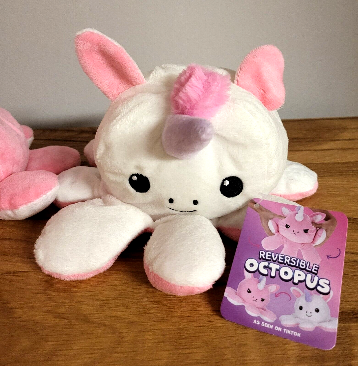 Kuschel/Plüschtier Wendetier Wendbarer Einhorn Oktopus Kinder Spielzeug 20cm NEU
