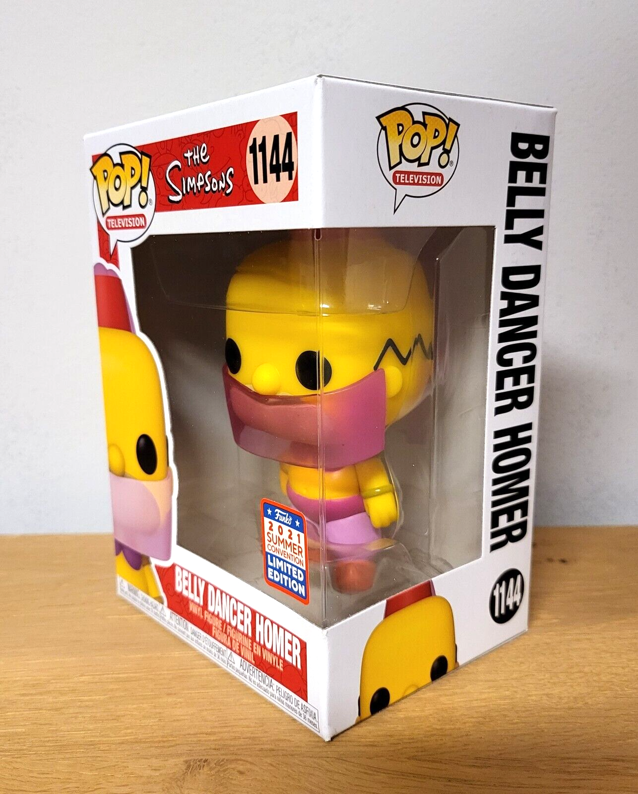 Pop! The Simpsons Belly Dancer Homer #1144 Summer 2021 Limited Edition Funko NEU