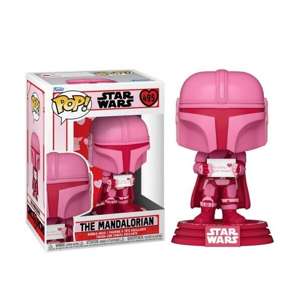 POP! Star Wars Vinyl Figur - Valentines Mandalorian Sonderedition Funko #495 NEU