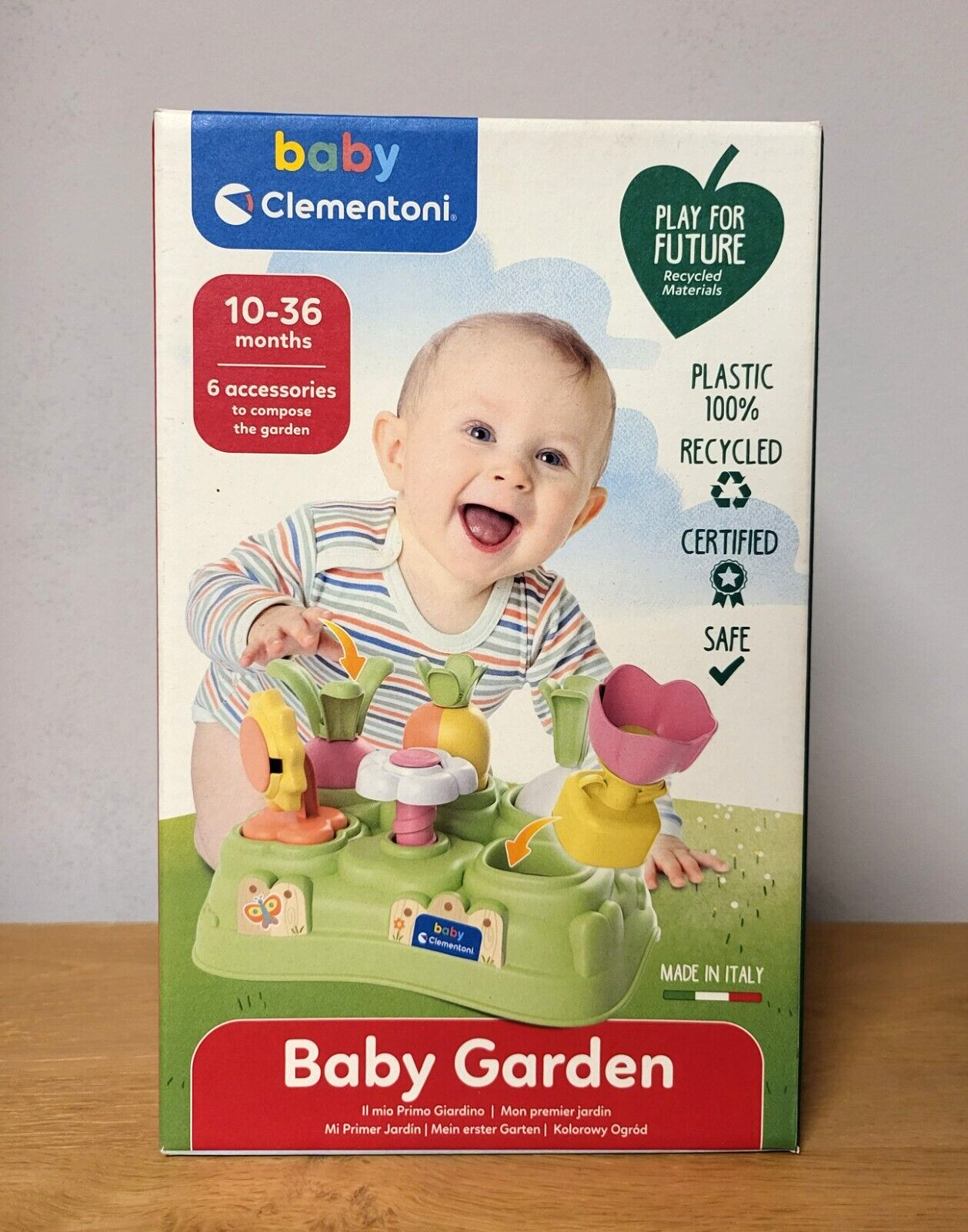 Clementoni Baby Steckspiel Lernspielzeug Motoriktrainer Erster Garten ab 10 Monate NEU