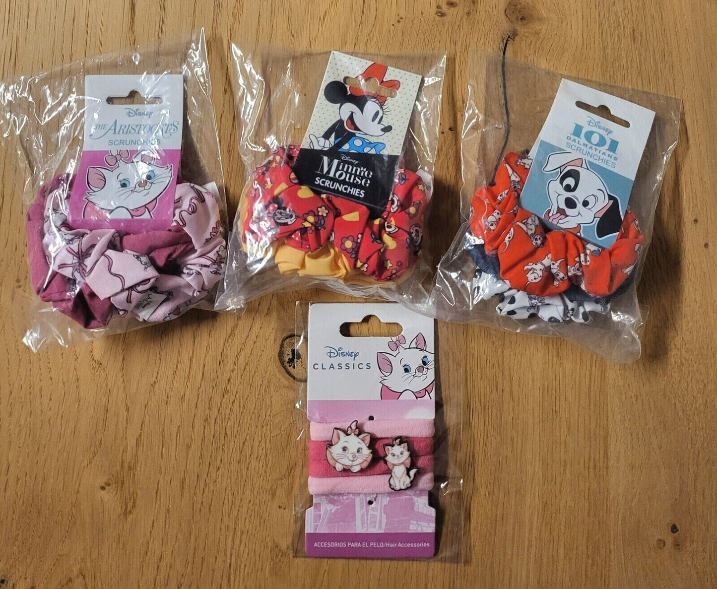 Haargummis Minnie Maus / The Aristocats / 101 Dalmatiner / Disney 3er Gummisset / Haargummis / Haarbänder NEU