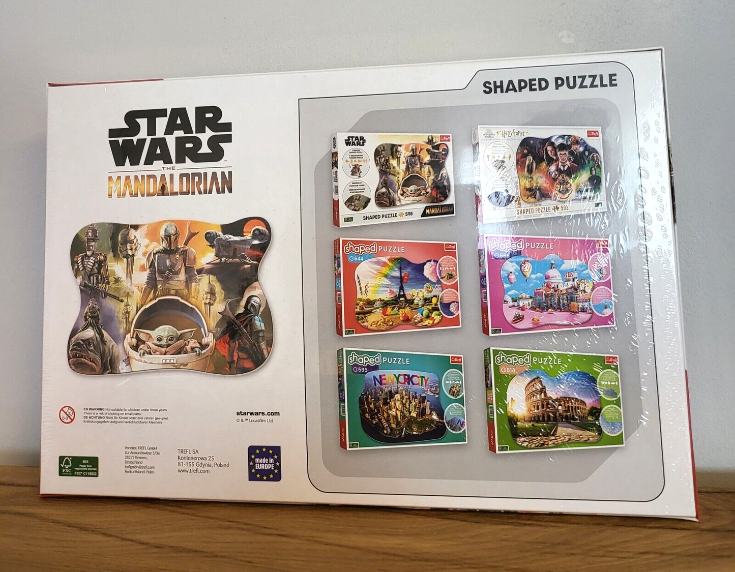 Star Wars Formenpuzzle Trefl 598 Teile Mandalorian 5 Formen Shaped Puzzle NEU & OVP