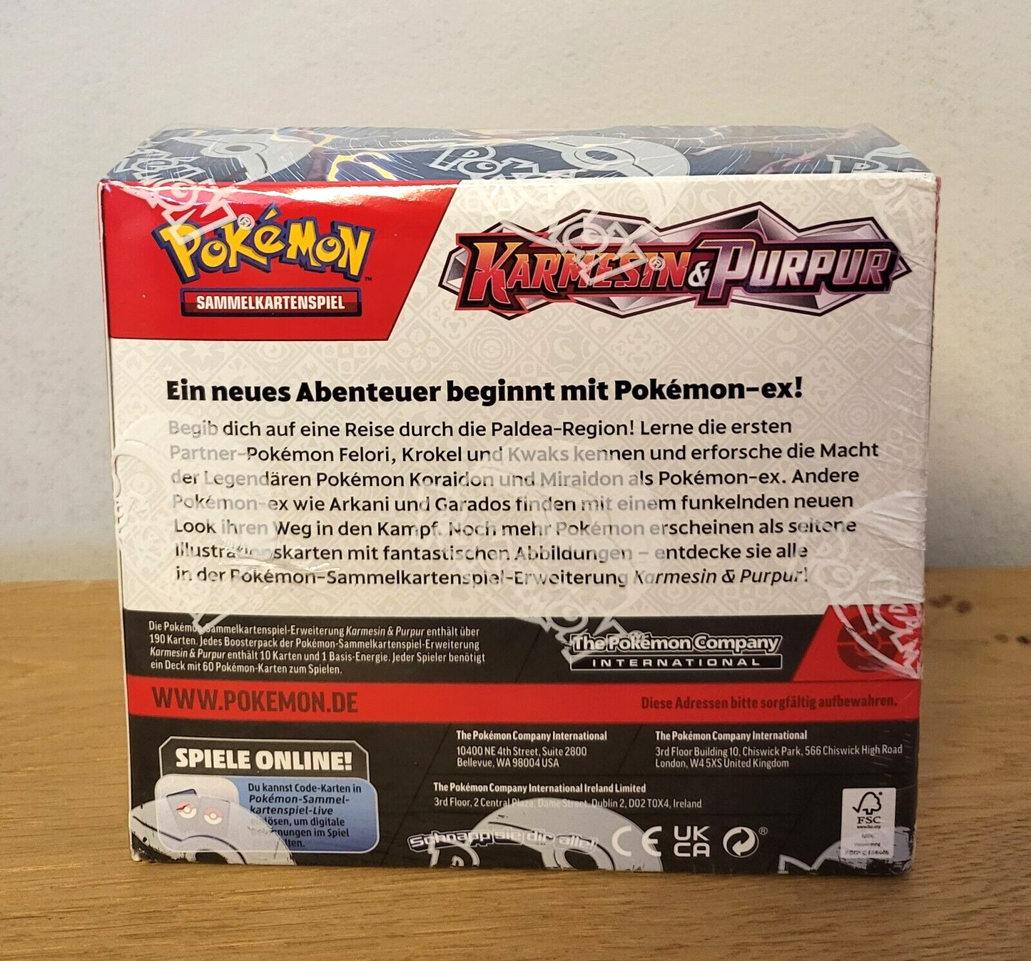Pokemon Karmesin & Purpur 36er Booster Display DEUTSCH NEU & OVP Sealed TCG 2023