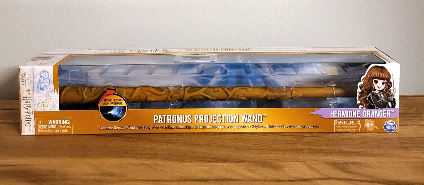 Harry Potter Leuchtzauberstab Patronus Projektionsstab Zauberstab Hermine Granger 33cm NEU