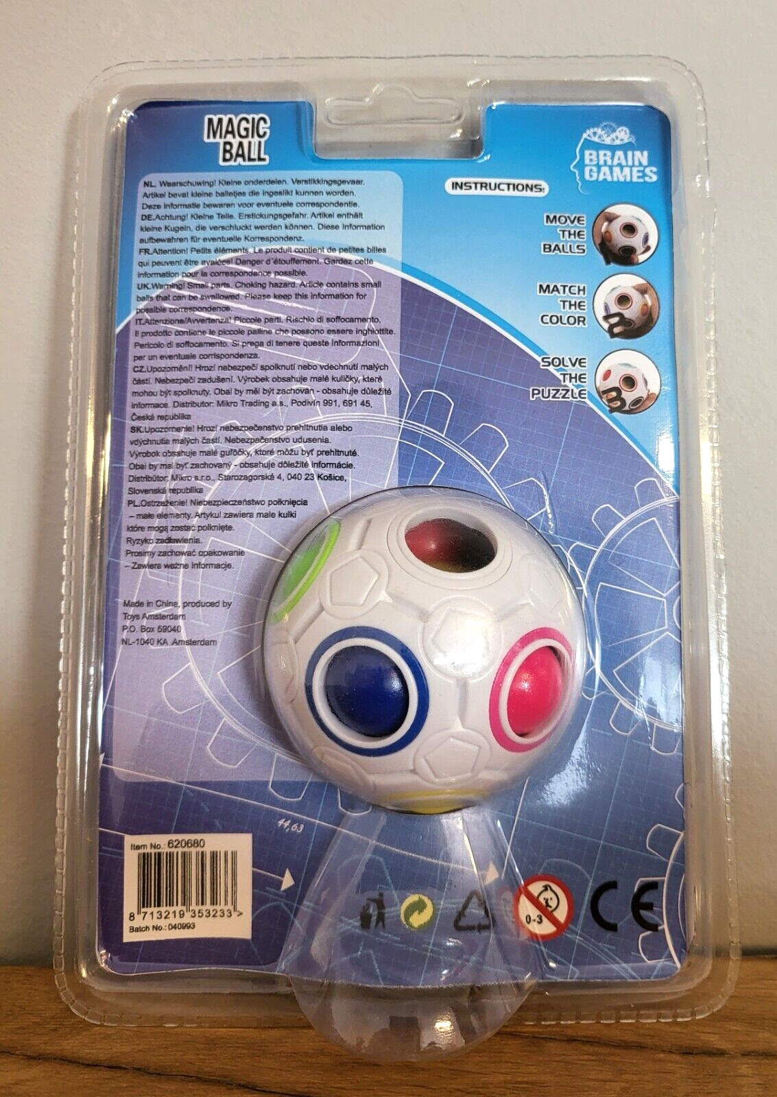 Magic Ball Zauberwürfel Stress Hand Kind Rainbow Spielzeug Fidget Geschenk NEU