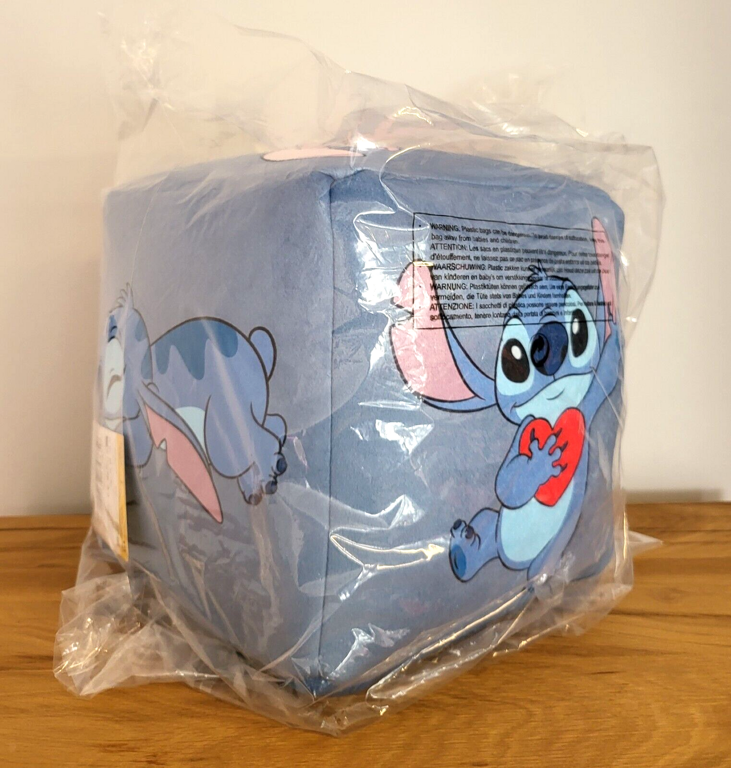 Disney Plüsch Stitch Würfel Kissen Angel Formkissen Spielzeug Kinder Deko Sitzkissen NEU