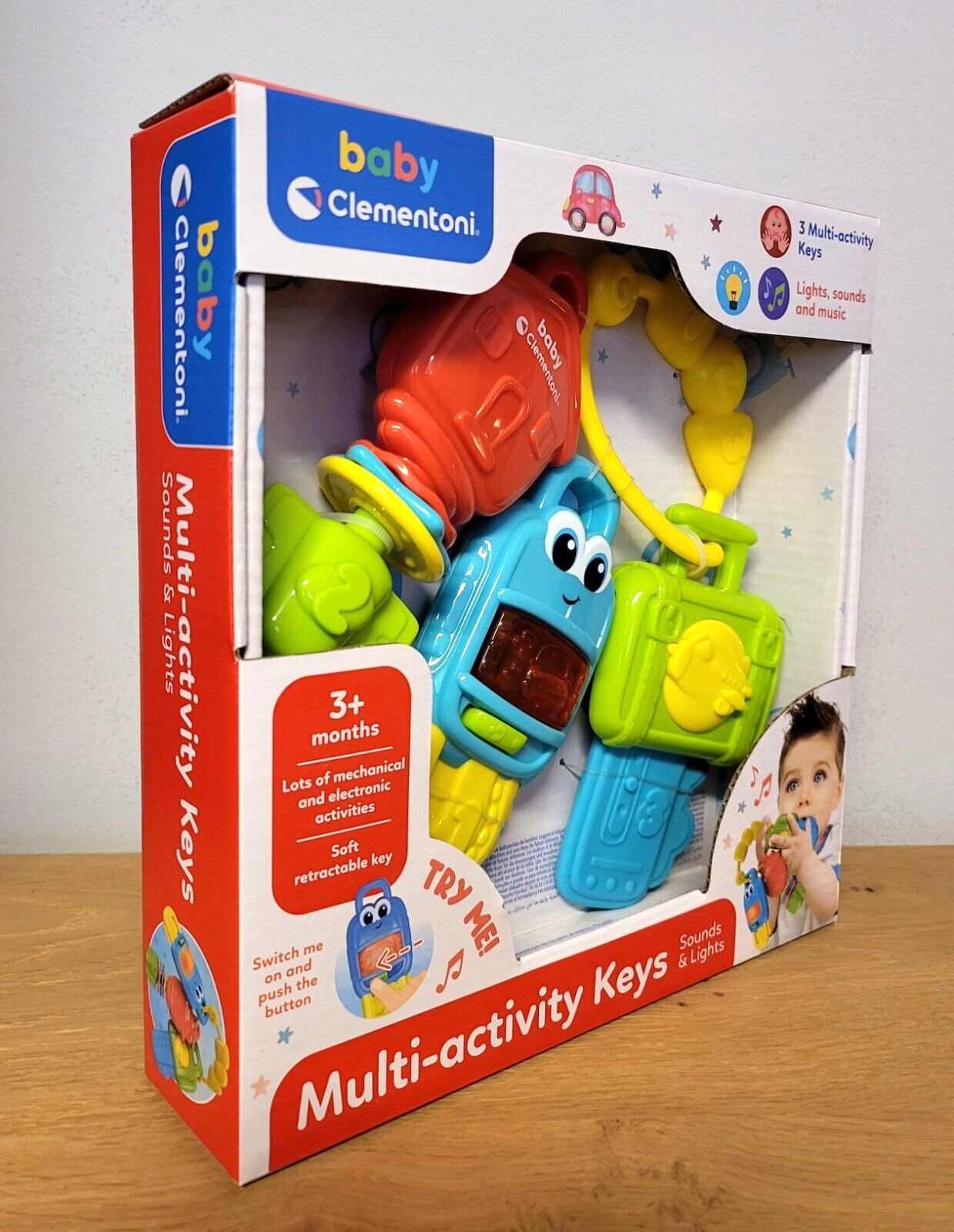 Clementoni Baby Elektronische Schlüssel Lernspielzeug mit Musik ab 3 Monaten NEU