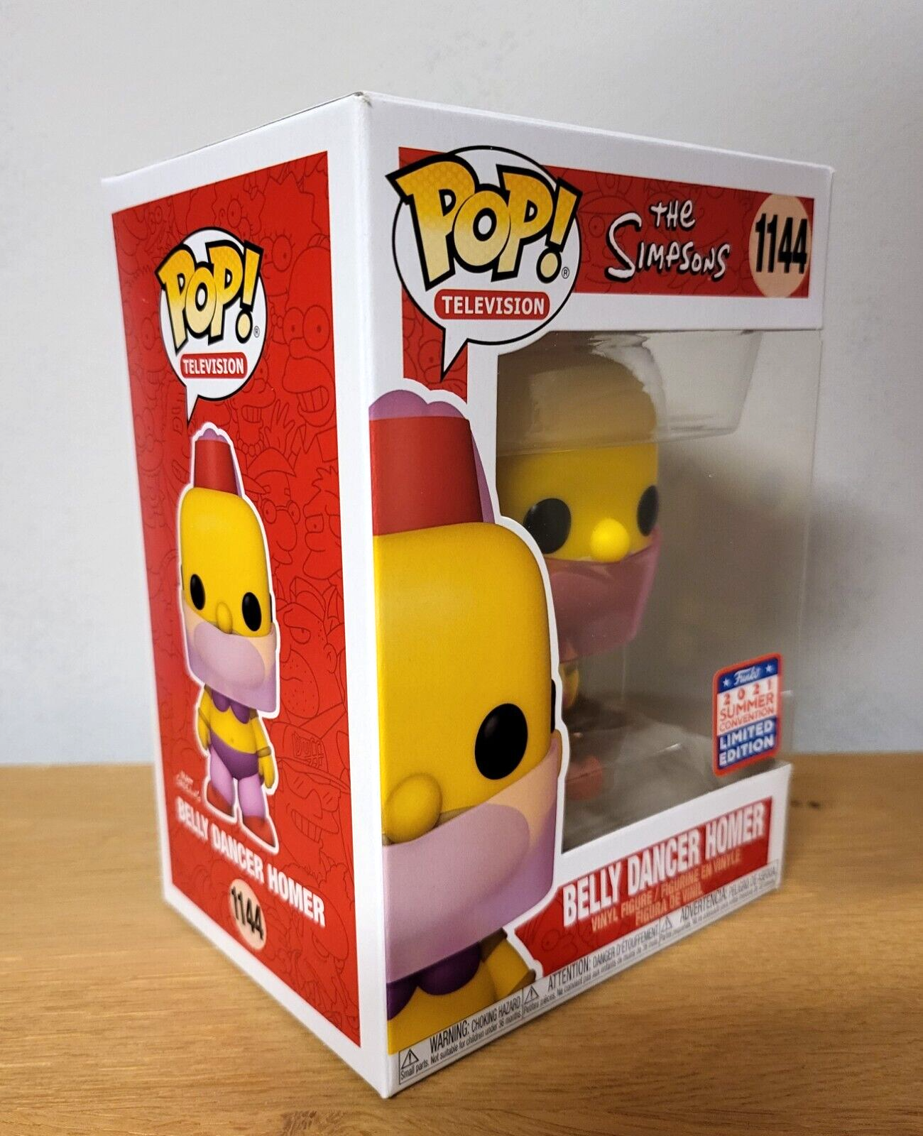 Pop! The Simpsons Belly Dancer Homer #1144 Summer 2021 Limited Edition Funko NEU